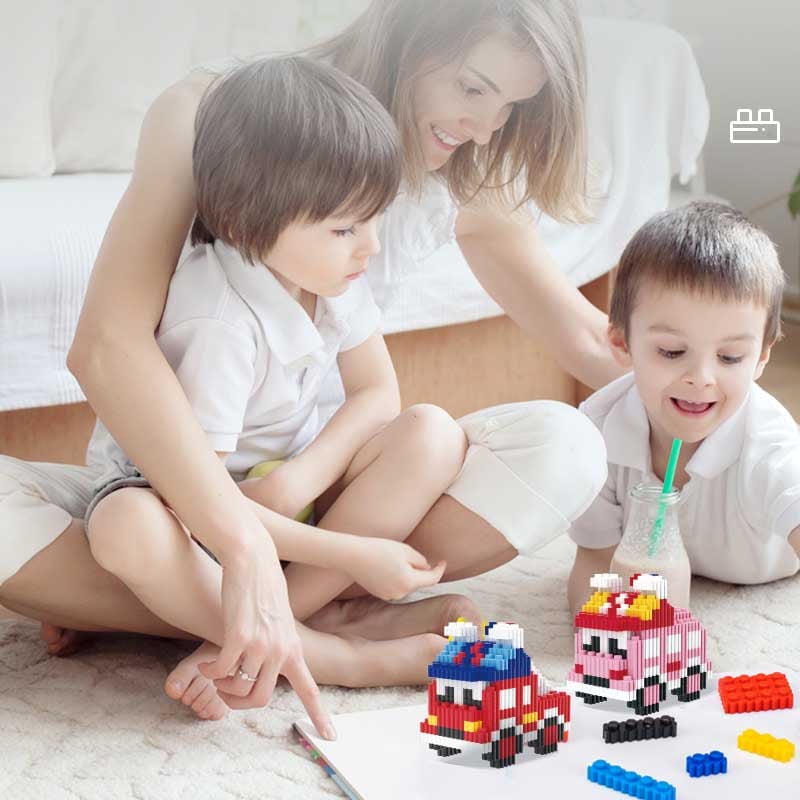 Deli Конструктор-кола Genius, 400 части, червена - Image 6