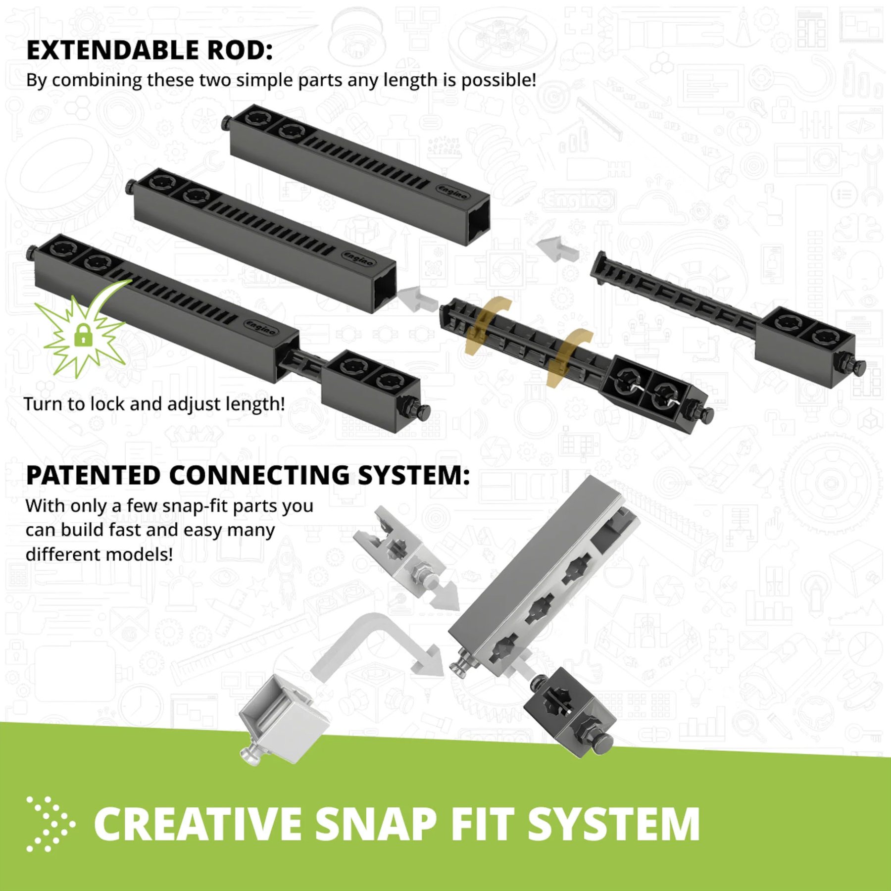 Engino Конструктор Creative Builder Motorized, 30 в 1 - Image 6
