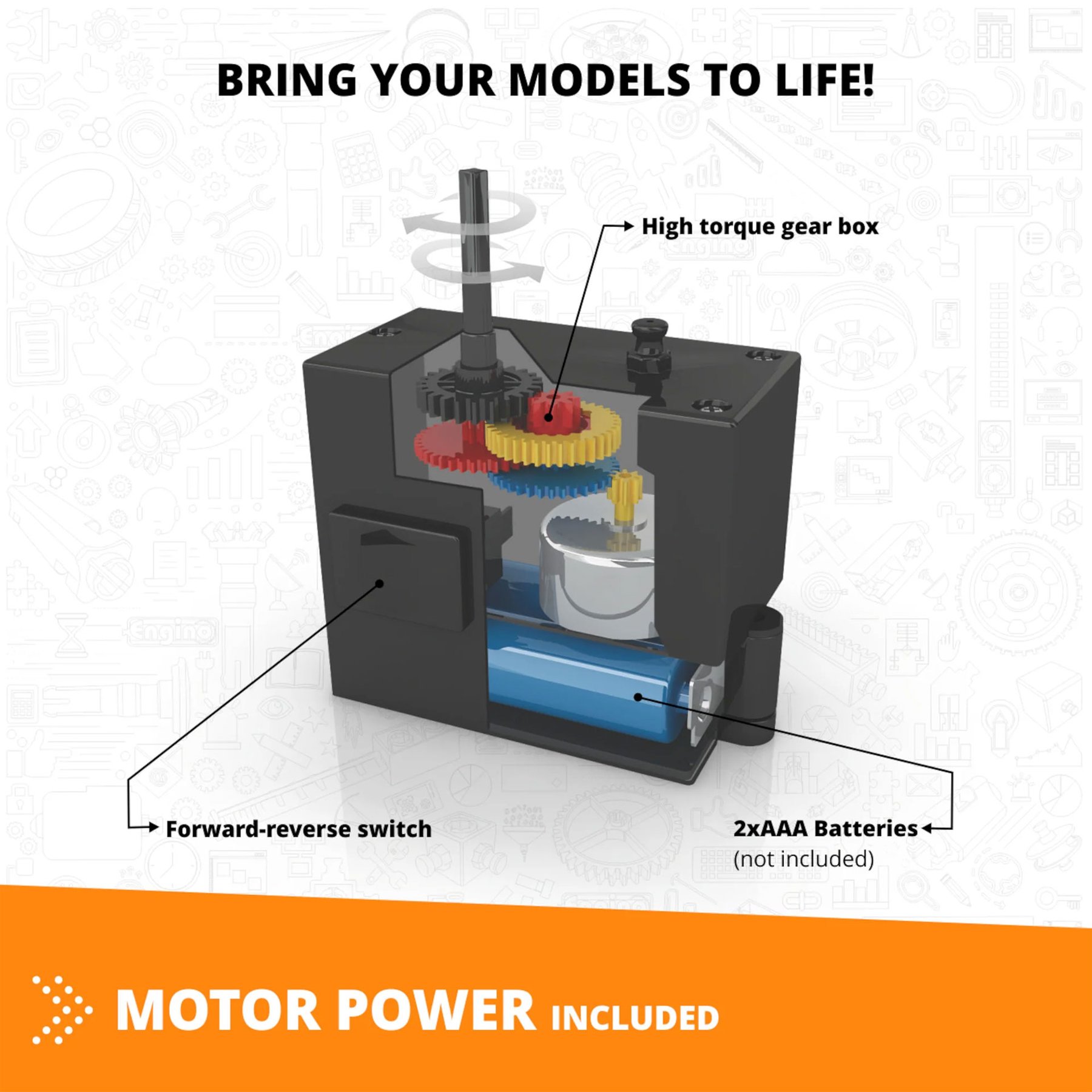 Engino Конструктор Creative Builder Motorized, 50 в 1 - Image 4