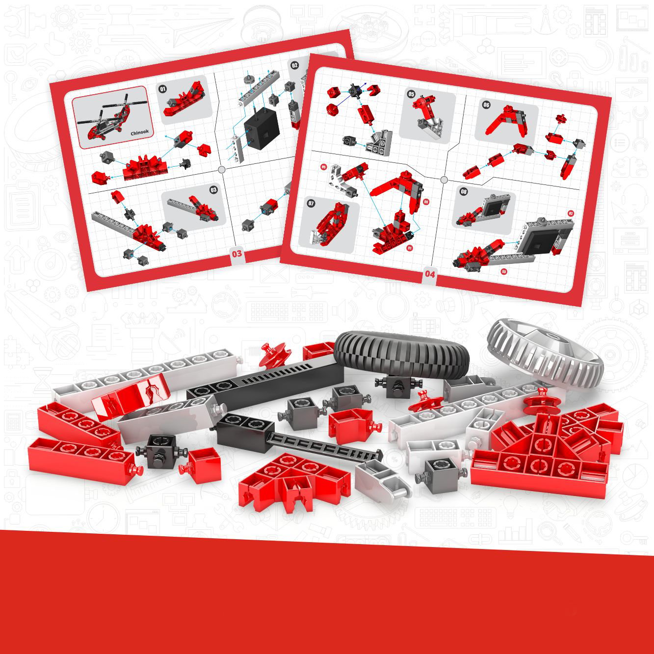 Engino Конструктор Creative Builder Motorized, 90 в 1 - Image 4
