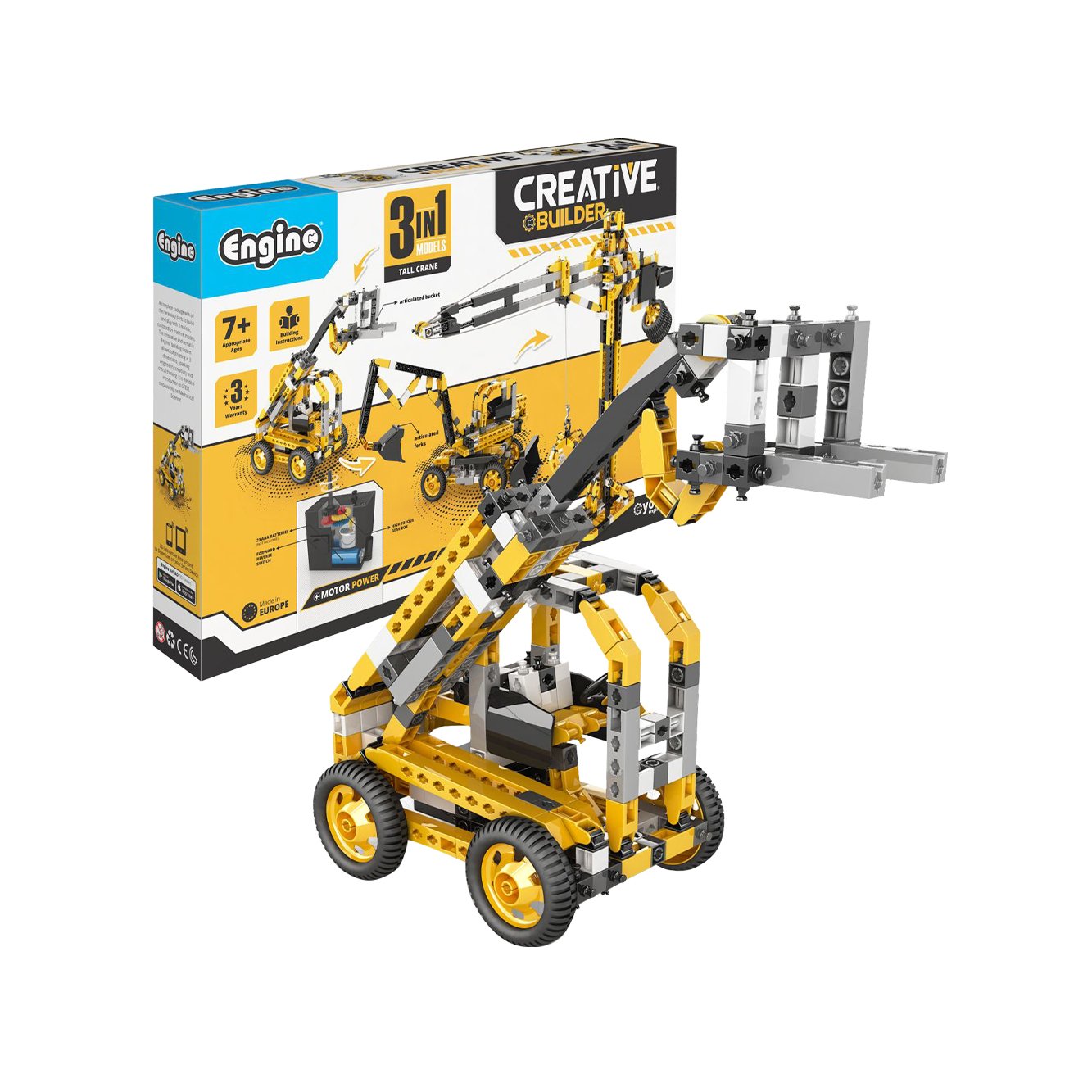 Engino Конструктор Creative Builder Motorized - Висок кран