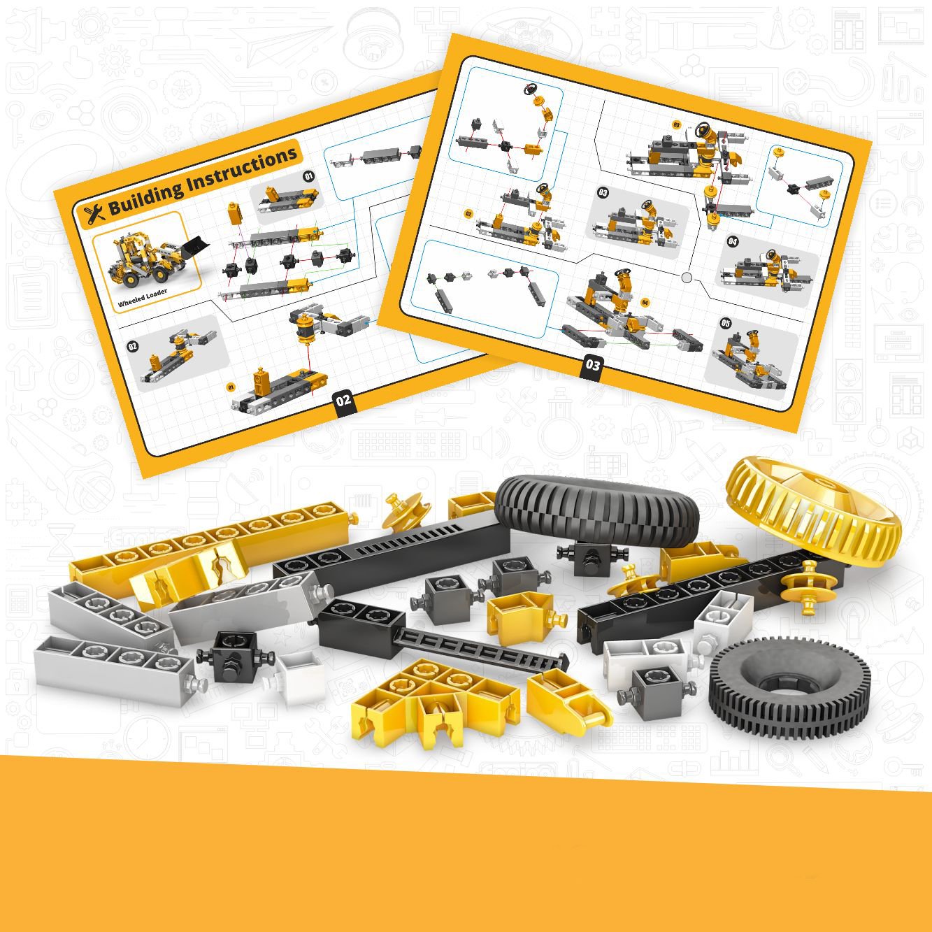 Engino Конструктор Creative Builder - Колесен товарач, 3 в 1 - Image 3