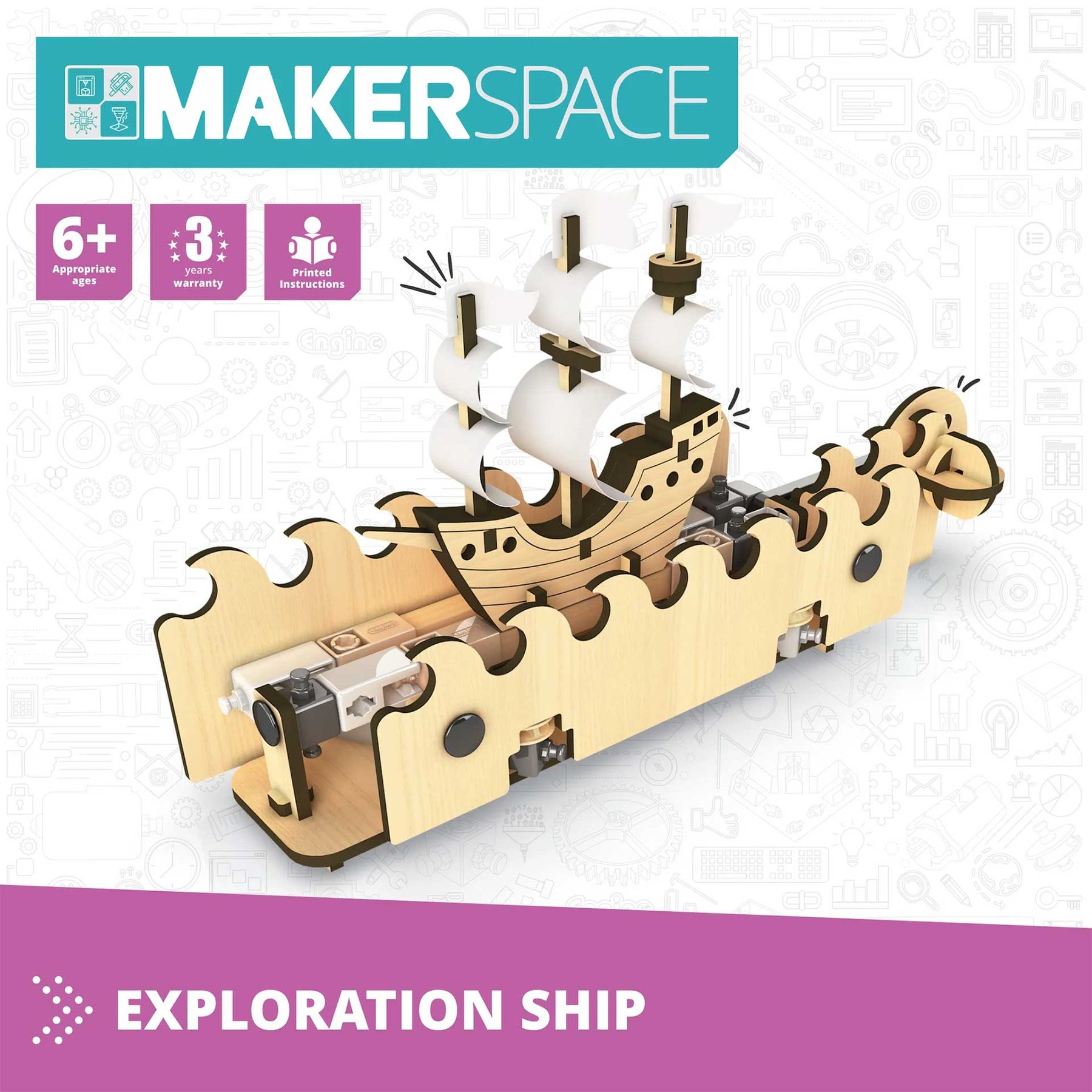 Engino Конструктор Makerspace DIY - Изследователски кораб - Image 2