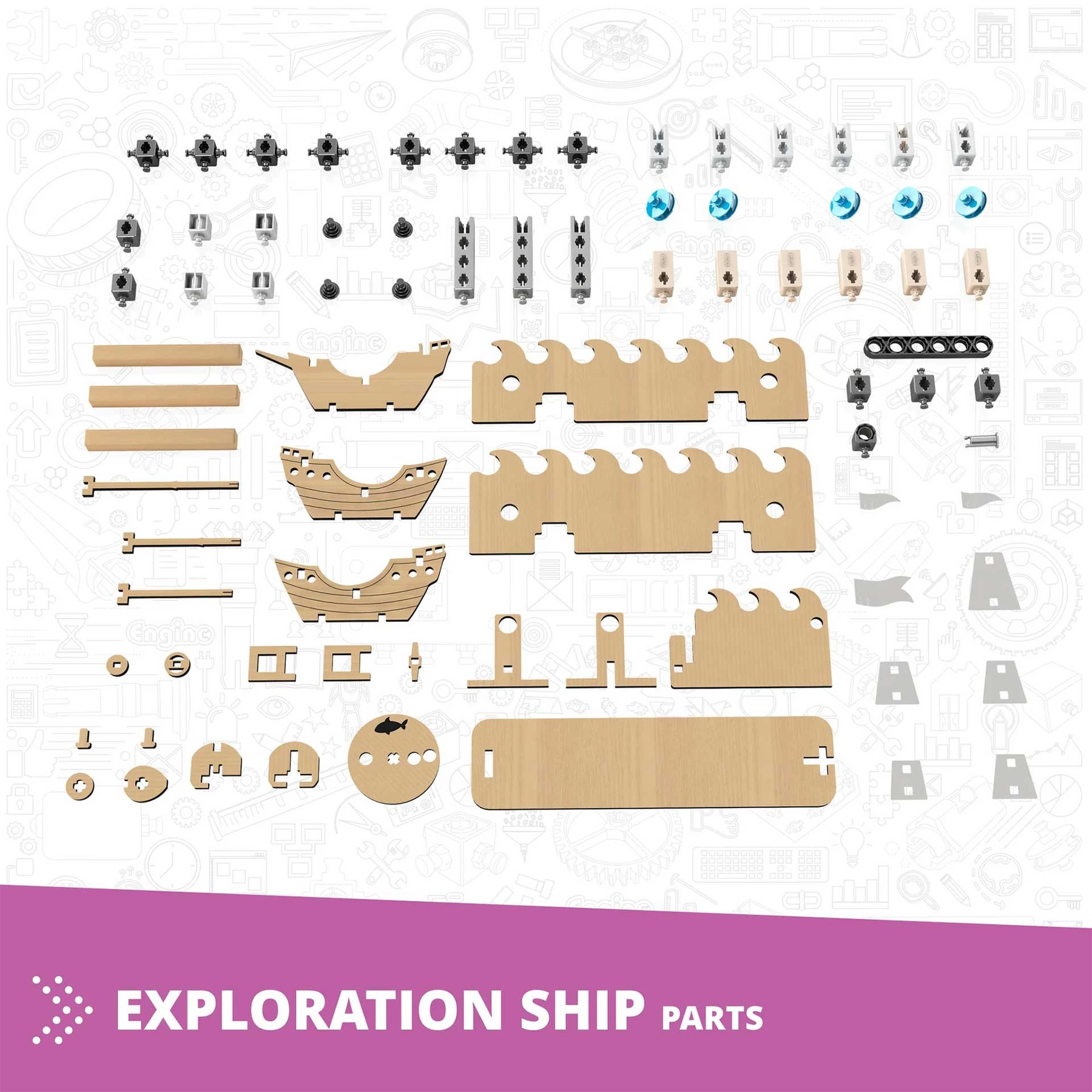 Engino Конструктор Makerspace DIY - Изследователски кораб - Image 3