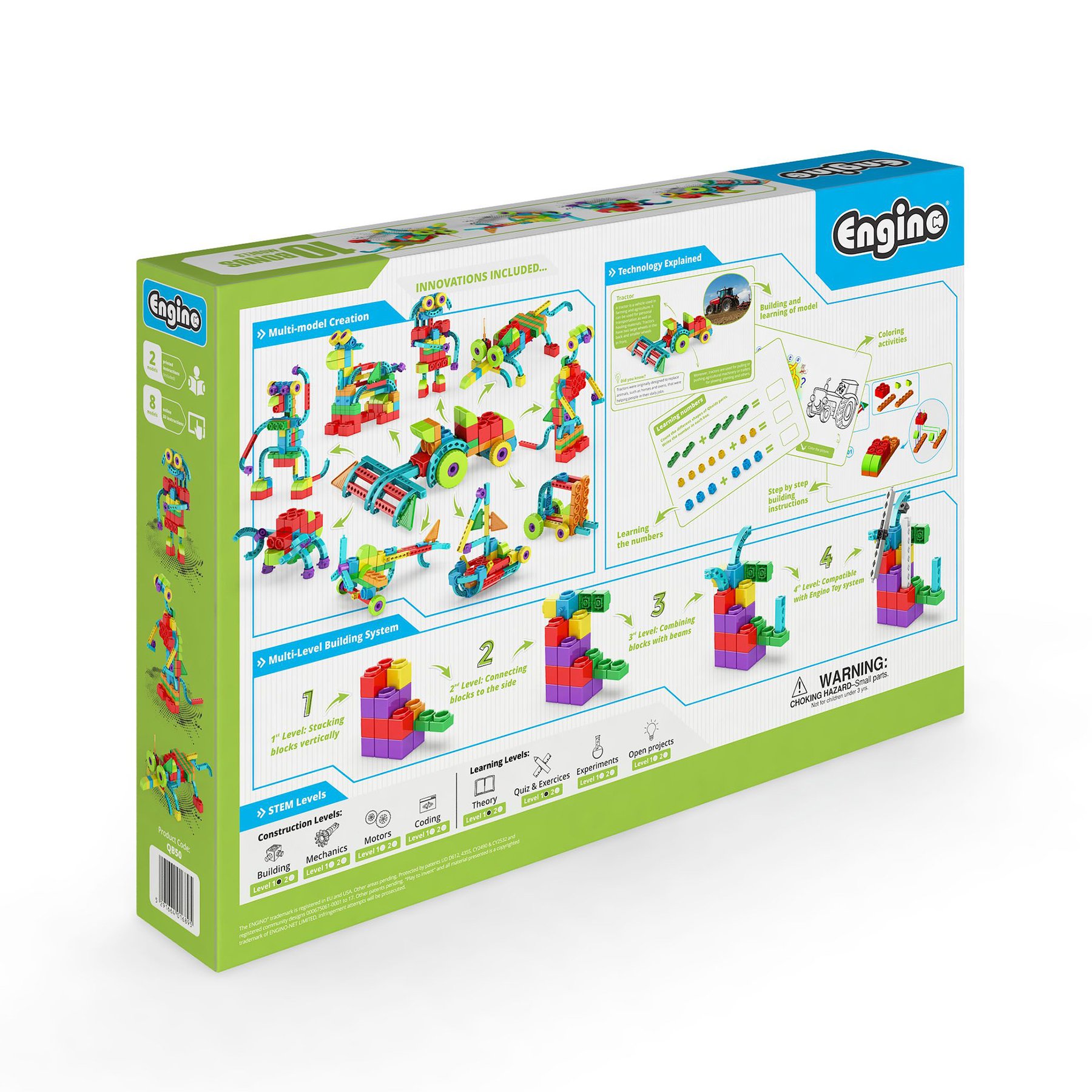 Engino Конструктор Qboidz - Селскостопански трактор, 10 в 1 - Image 6