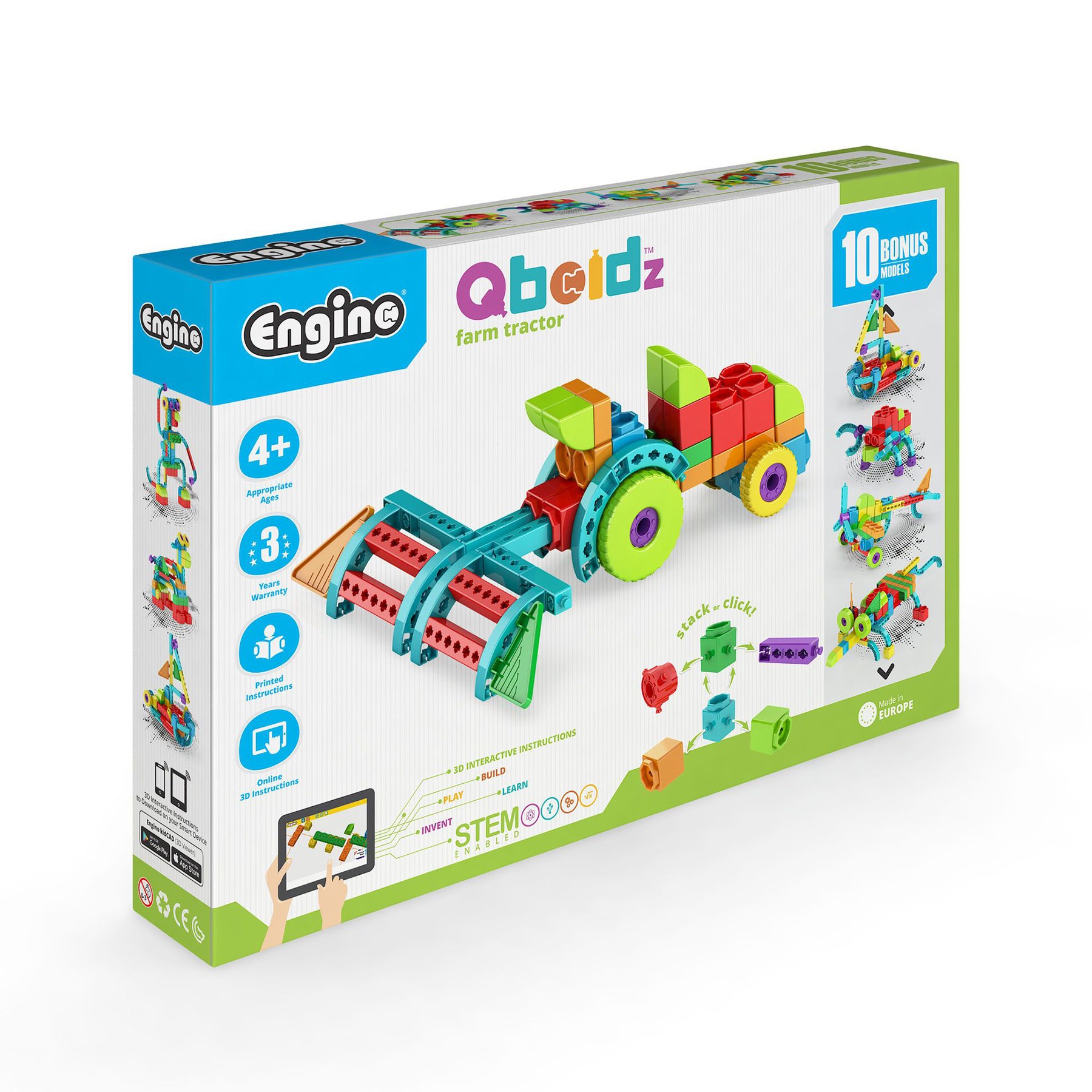 Engino Конструктор Qboidz - Селскостопански трактор