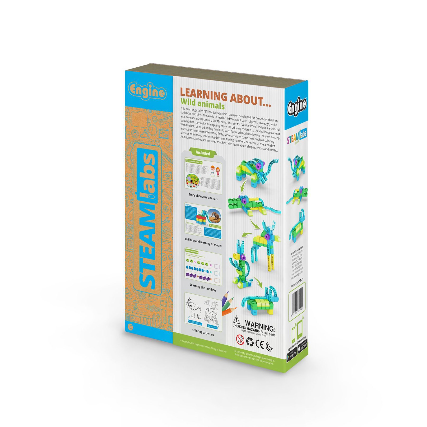 Engino Конструктор Steamlabs Junior - Научи за дивите животни - Image 6