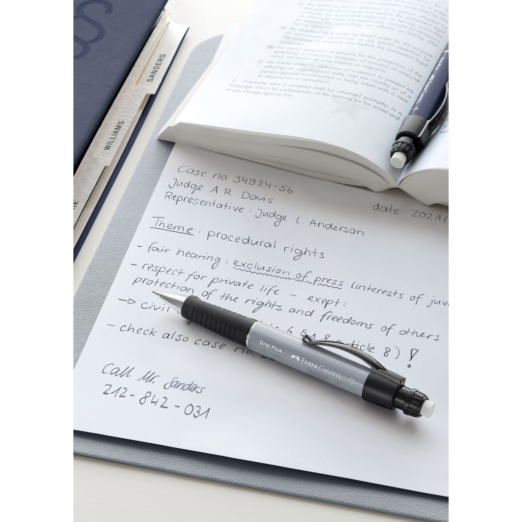 Faber-Castell Автоматичен молив Grip Plus, 0.7 mm, сив - Image 5