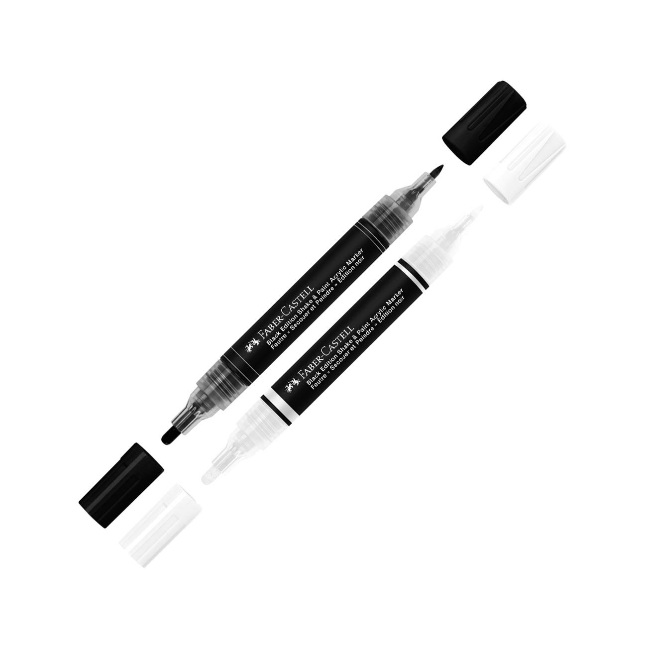 Faber-Castell Акрилен маркер Black Edition, черен и бял - Image 3