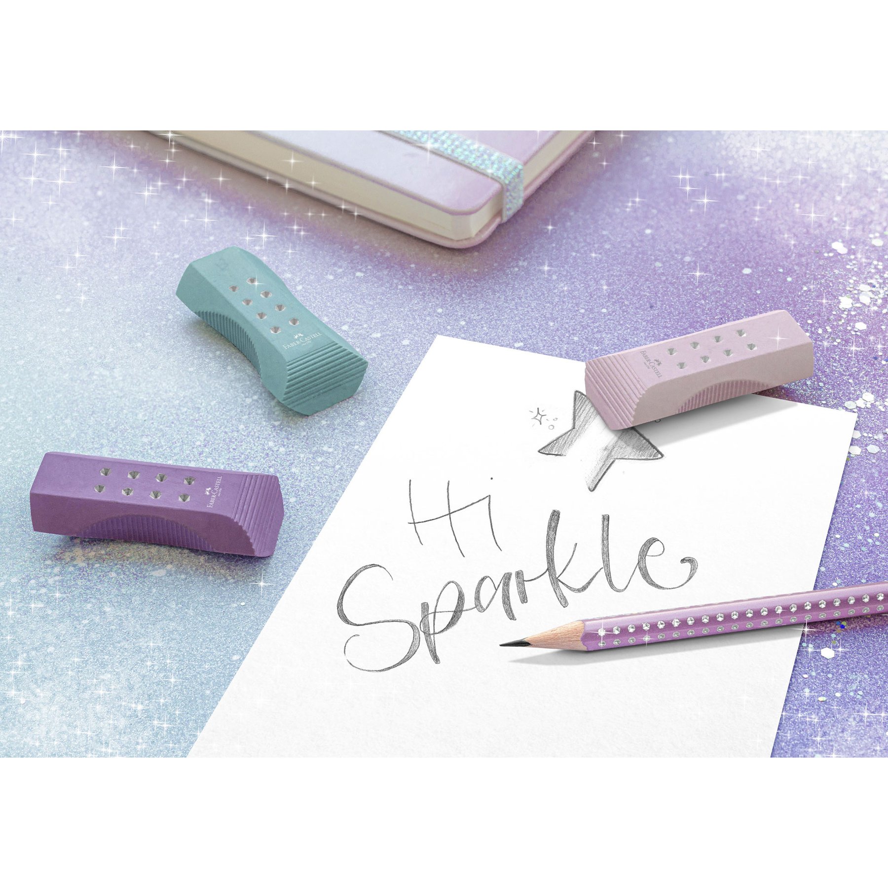 Faber-Castell Гума за молив Sparkle Rollon, асорти - Image 6
