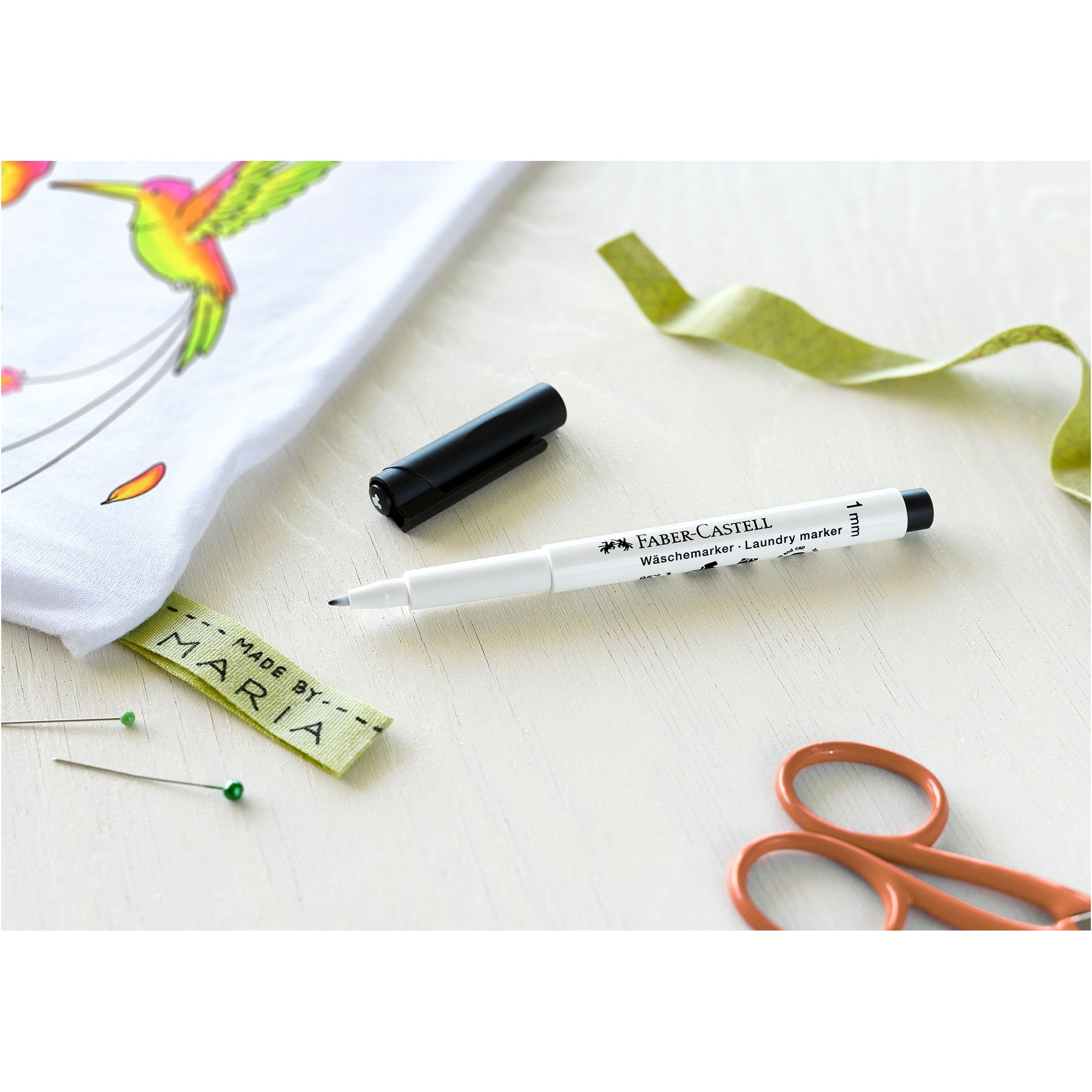 Faber-Castell Маркер за надписване на текстил, черен - Image 5