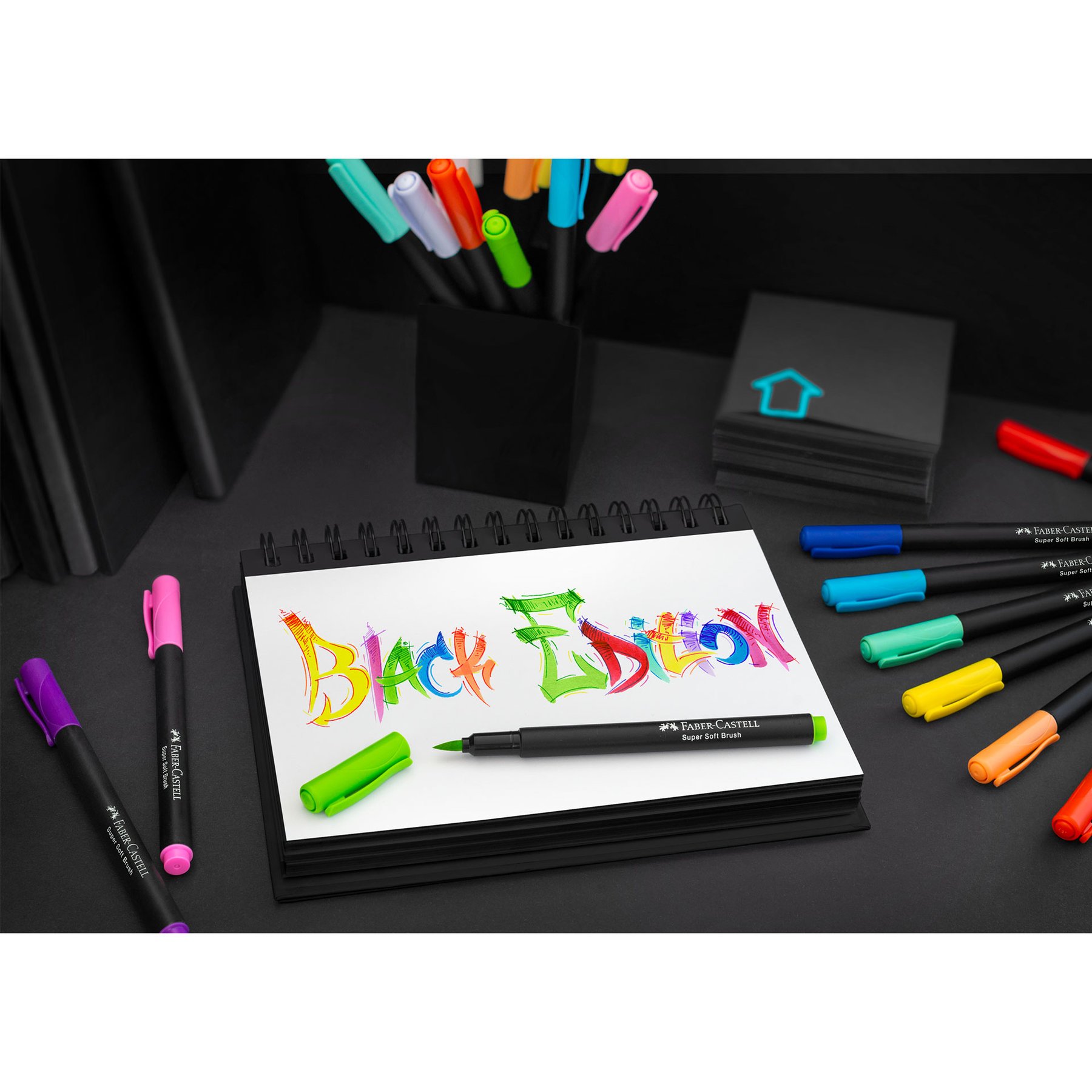 Faber-Castell Маркер-четка Black Edition, 20 цвята - Image 7