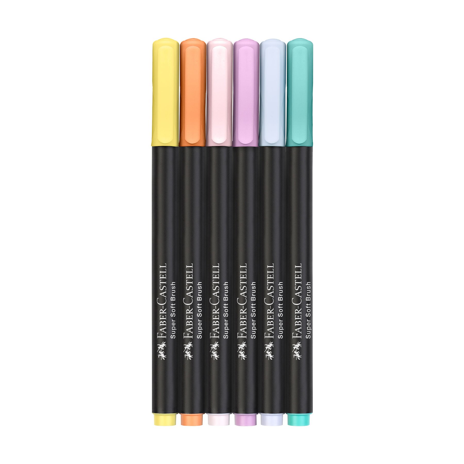 Faber-Castell Маркер-четка Black Edition, 6 пастелни цвята - Image 5