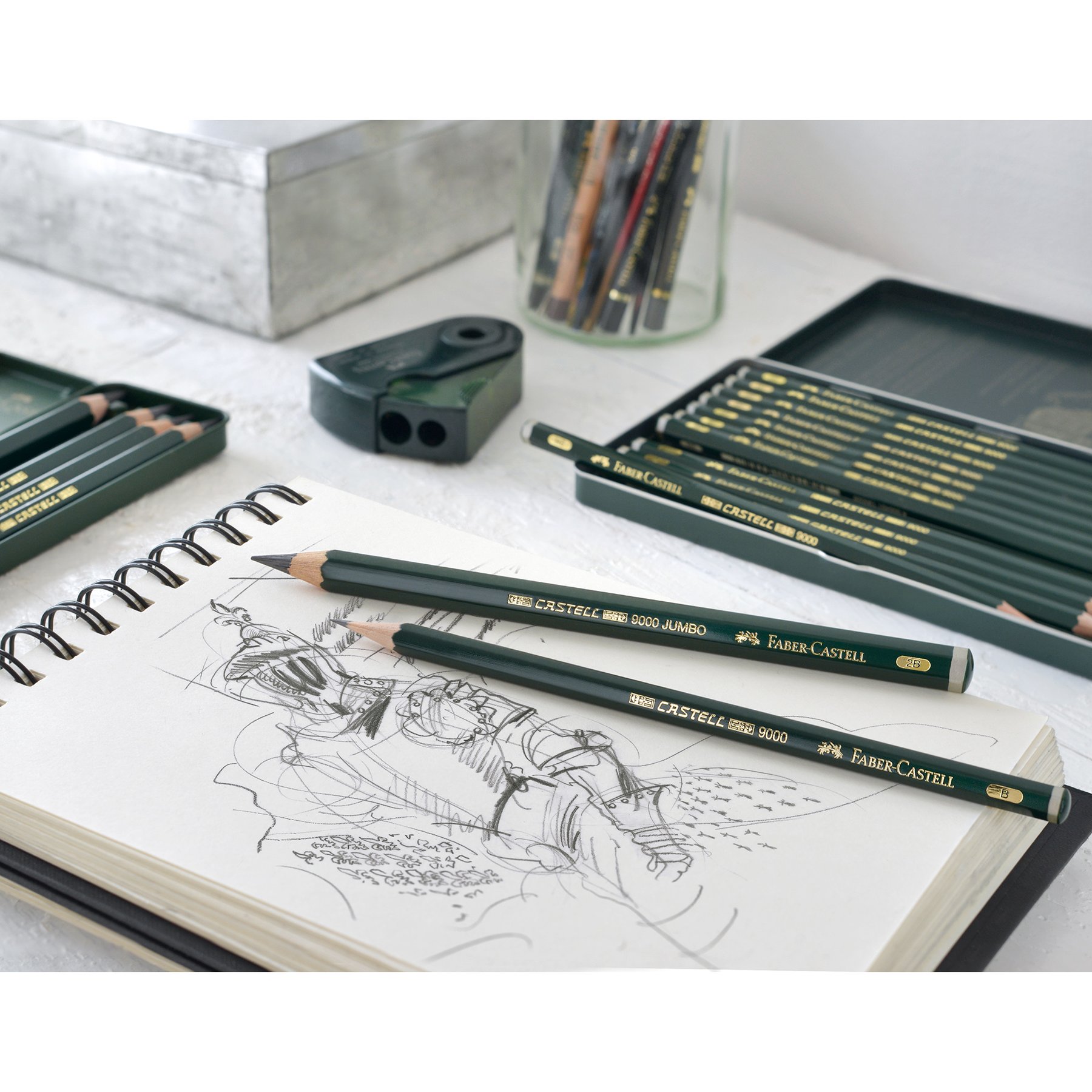 Faber-Castell Молив Castell 9000, чернографитен, комплект за художници, различни твърдости, 12 броя - Image 6