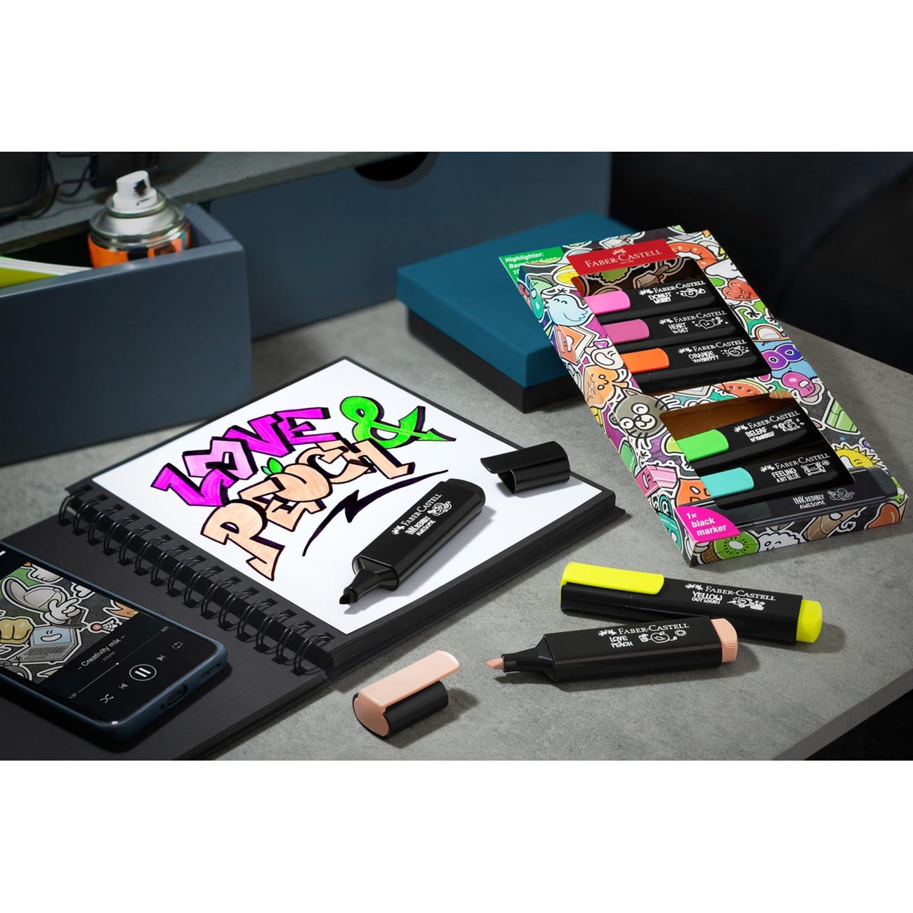 Faber-Castell Текст маркер Graffiti, 8 цвята - Image 3