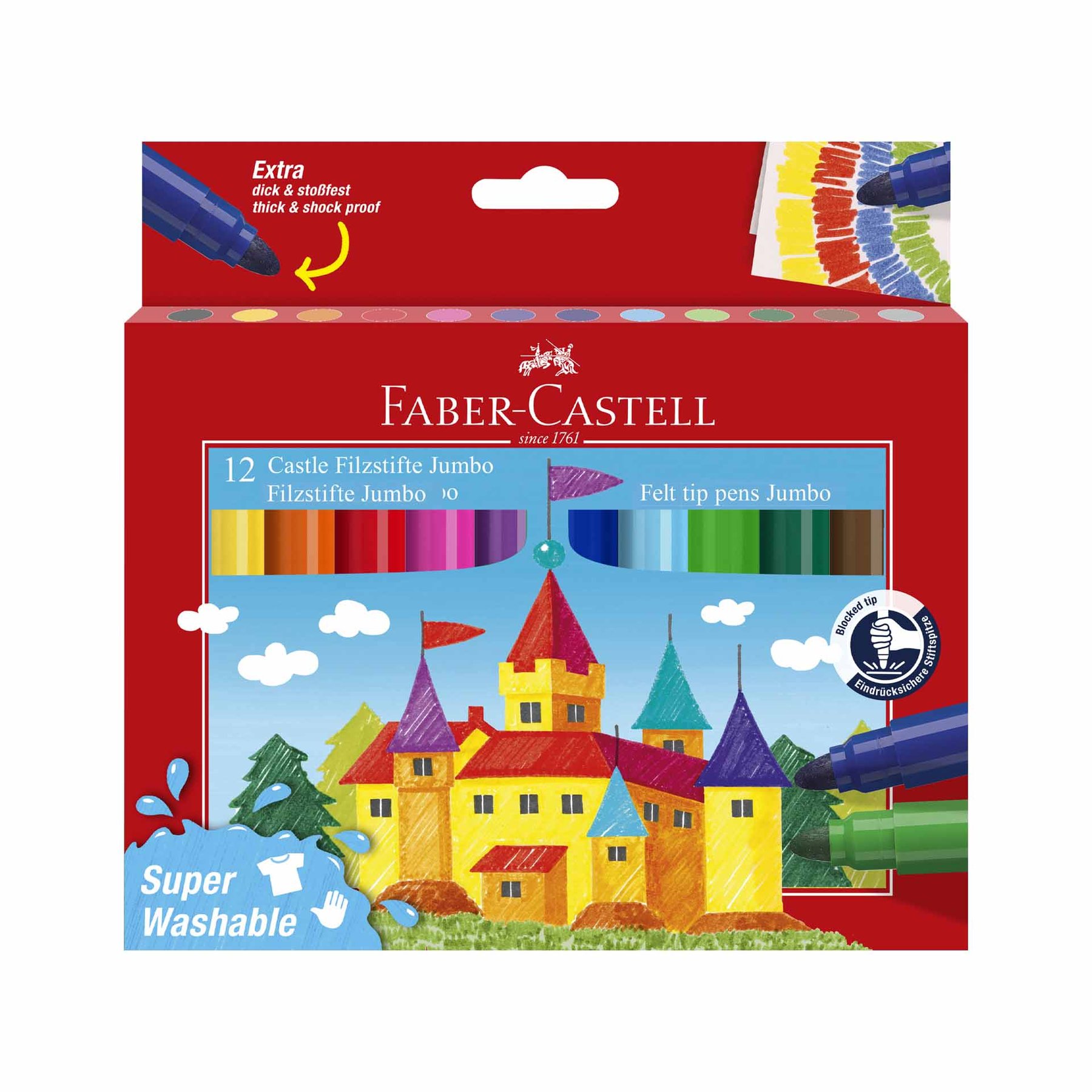 Faber-Castell Флумастери Замък - Jumbo
