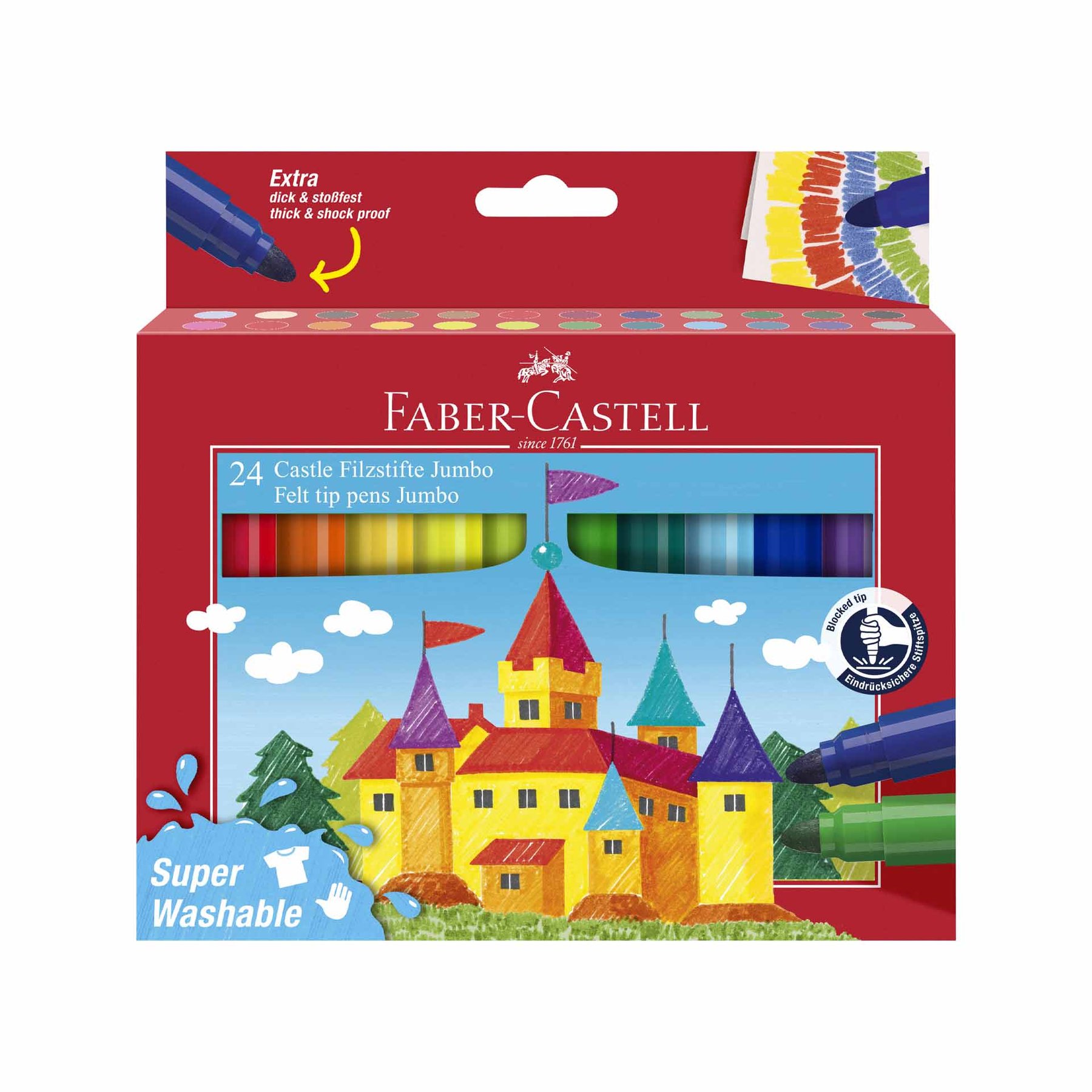 Faber-Castell Флумастери Замък - Jumbo
