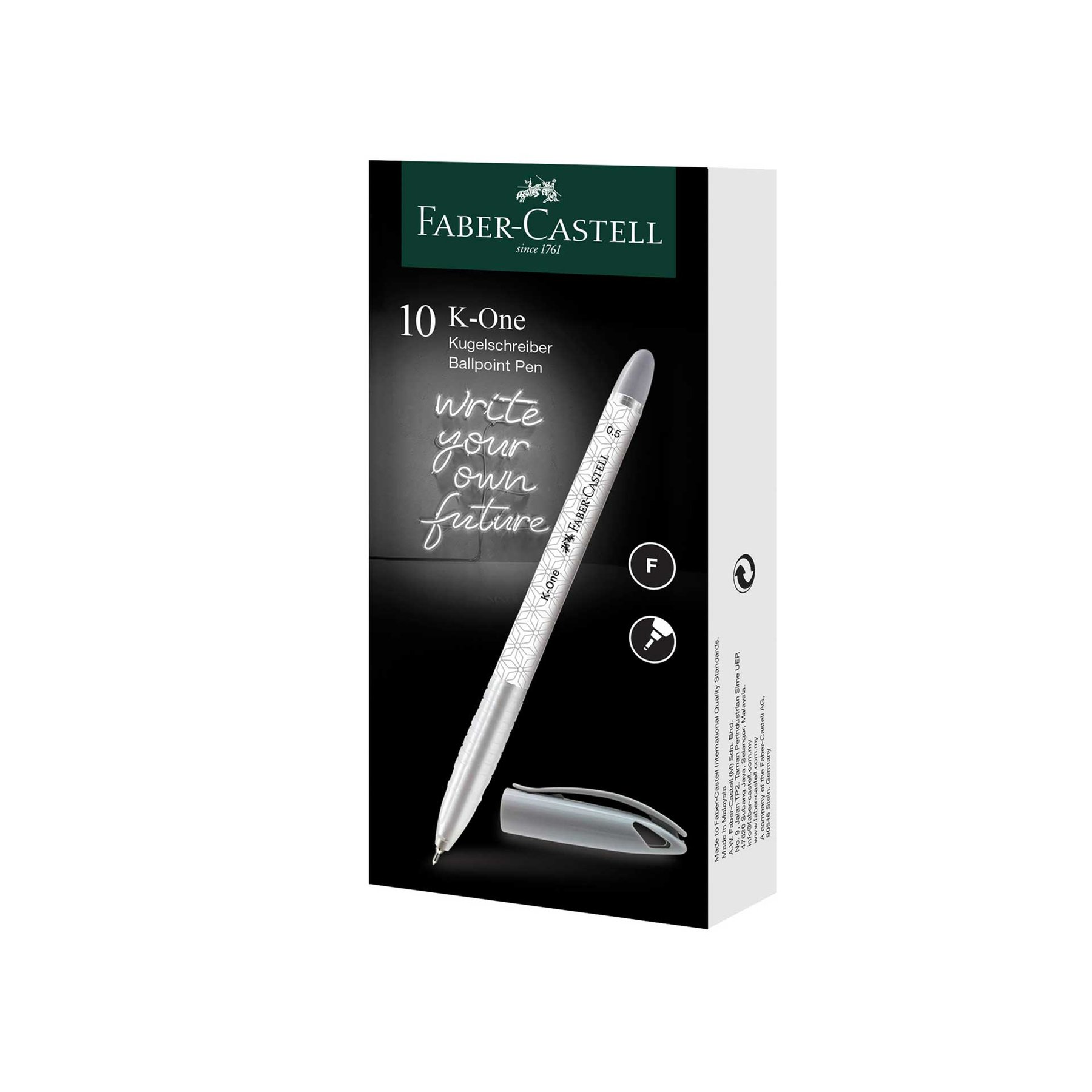 Faber-Castell Химикалка K-One, 0.5 mm, черна - Image 5