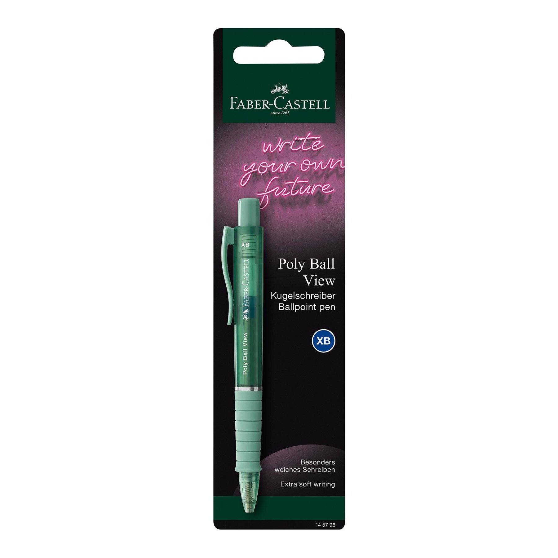 Faber-Castell Химикалка Poly Ball View, цветове асорти, в блистер - Image 4