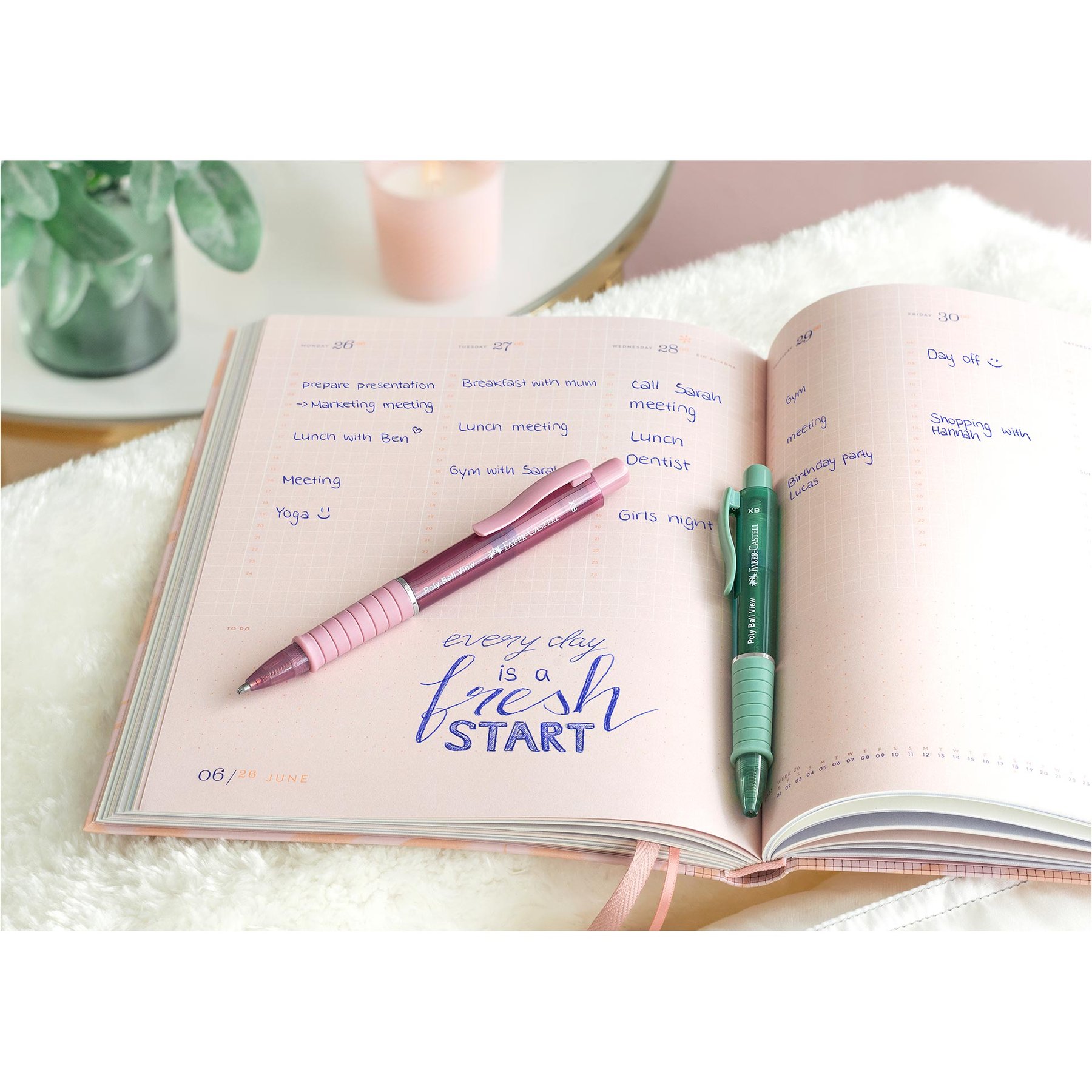 Faber-Castell Химикалка Poly Ball View, цветове асорти, в блистер - Image 6