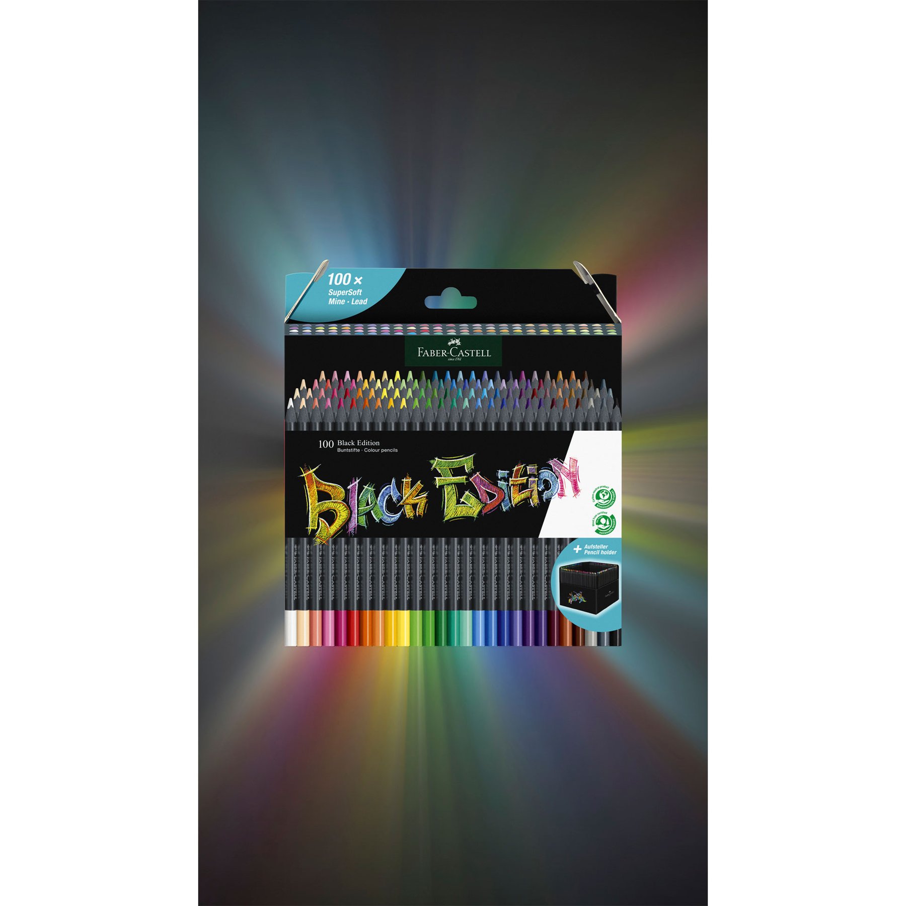 Faber-Castell Цветни моливи Black Edition, 100 цвята - Image 6