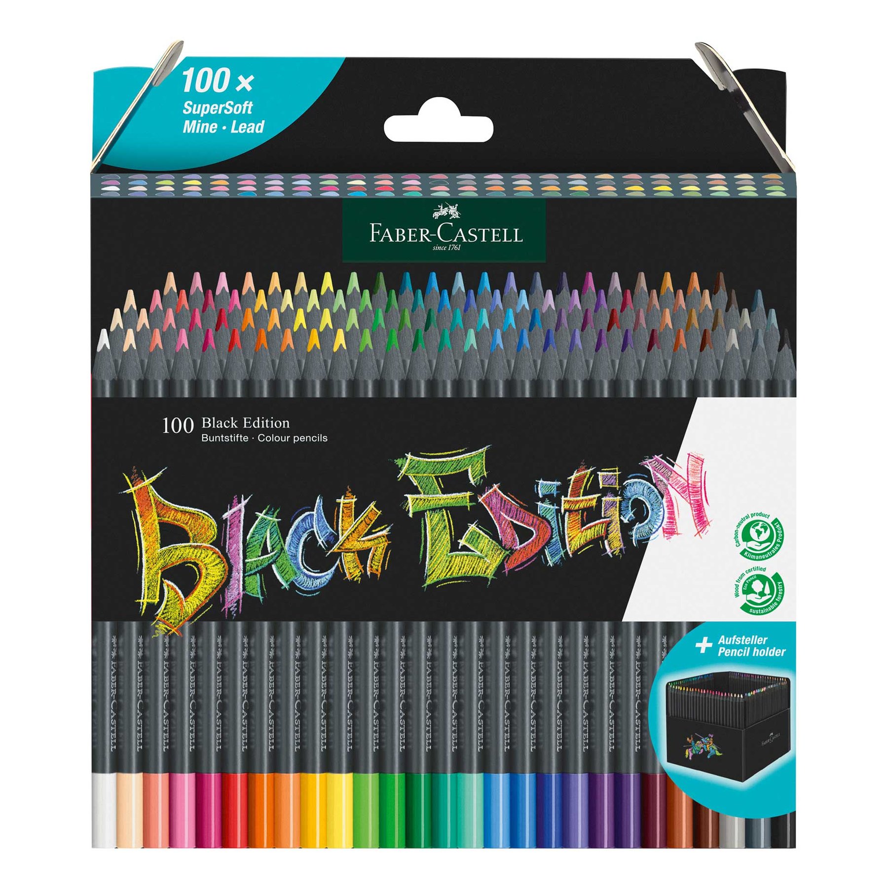 Faber-Castell Цветни моливи Black Edition, 100 цвята - Image 8