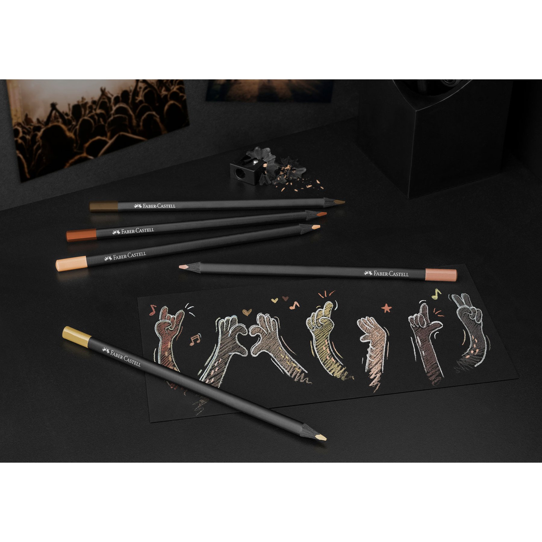 Faber-Castell Цветни моливи Black Edition, телесни нюанси, 12 цвята - Image 8