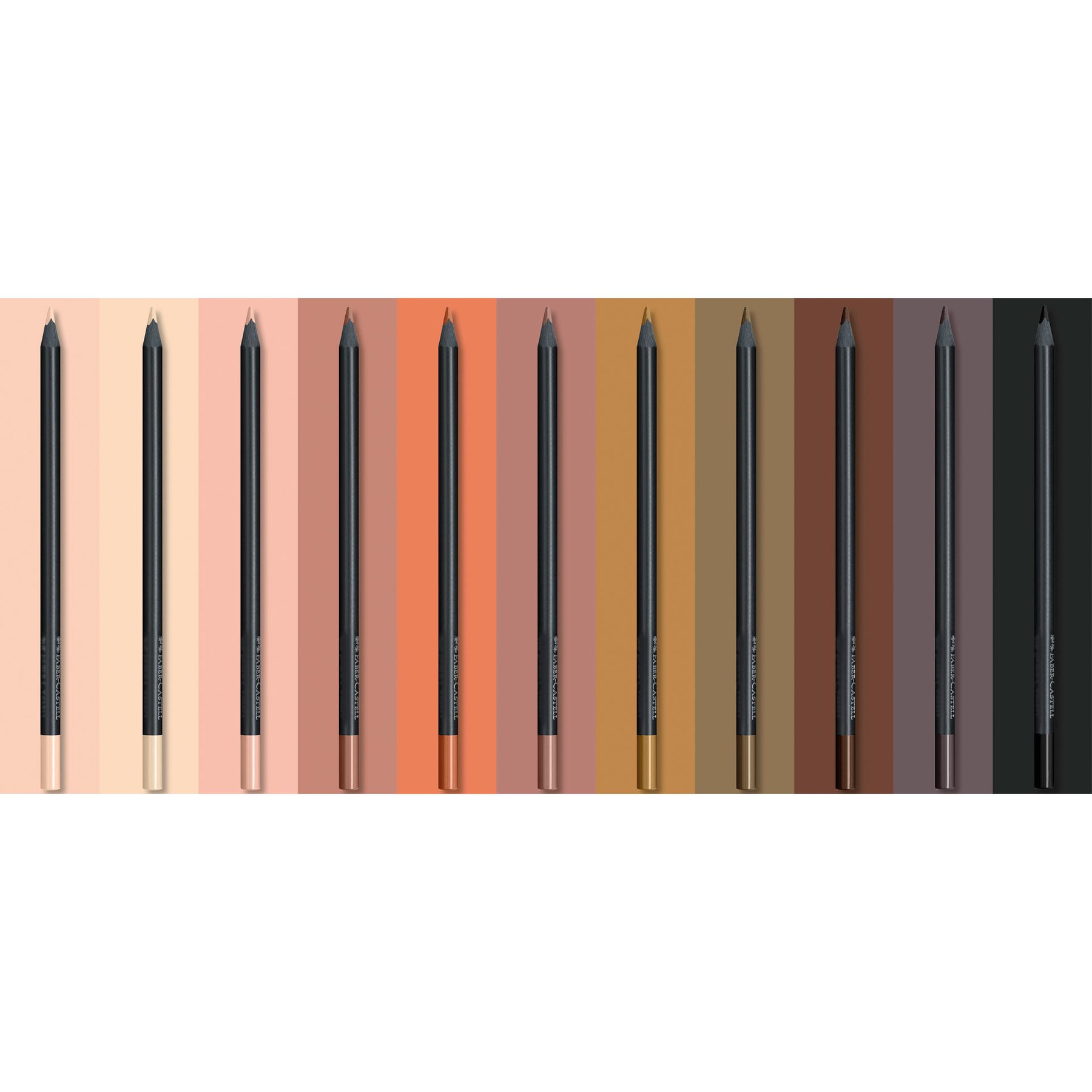 Faber-Castell Цветни моливи Black Edition, телесни нюанси, 12 цвята - Image 9