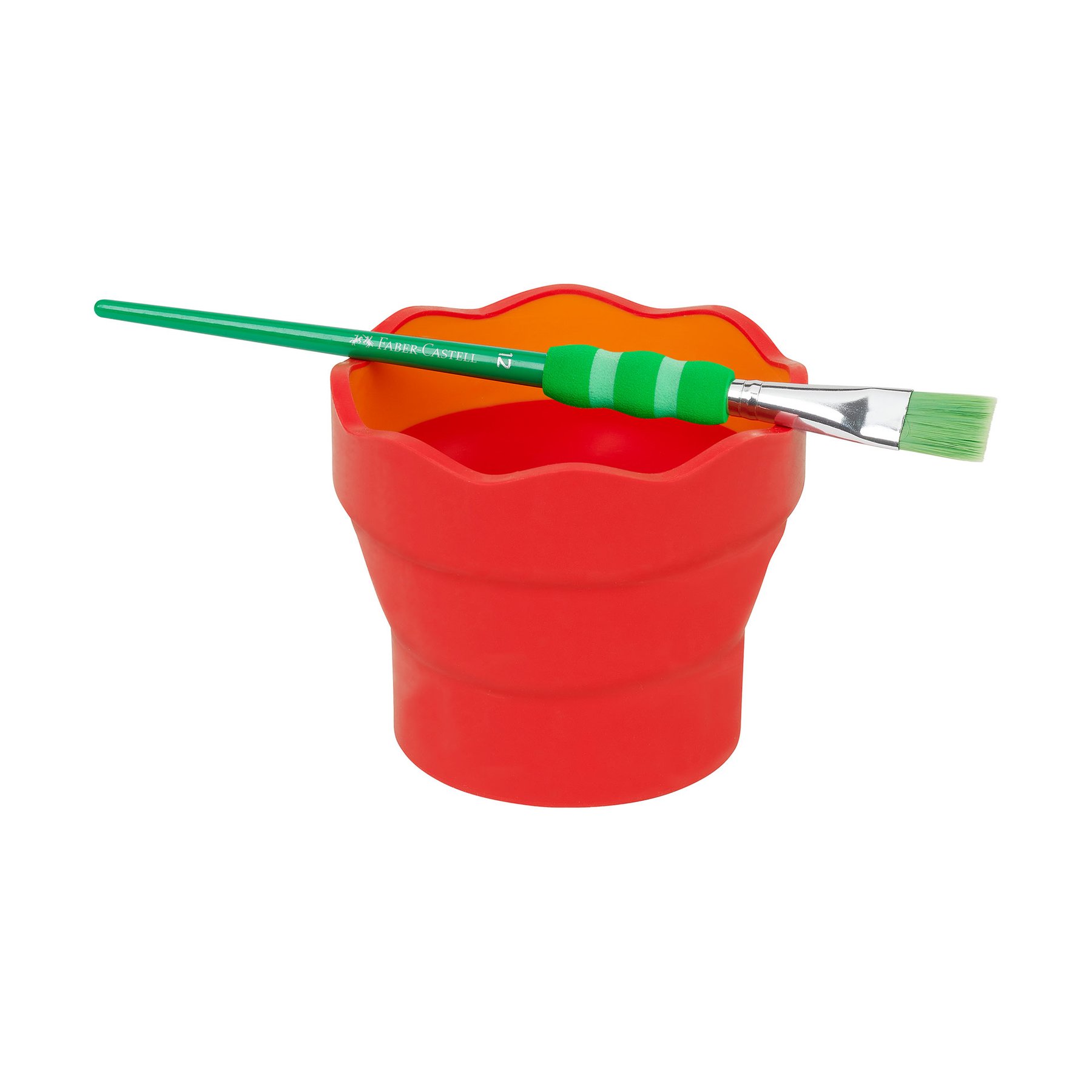 Faber-Castell Чаша за рисуване Clic&Go, сгъваема, червена - Image 5