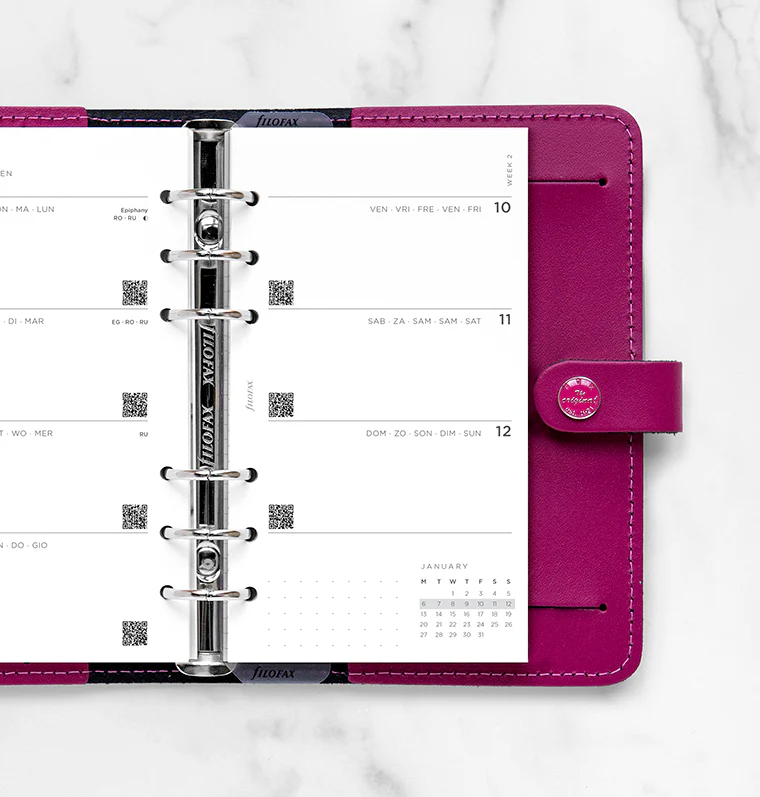 Filofax Пълнител за органайзер, Personal, за 2025 година, 1 седмица на 2 страници - Image 6