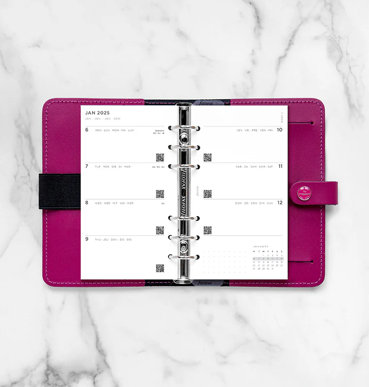 Filofax Пълнител за органайзер, Personal, за 2025 година, 1 седмица на 2 страници - Image 7