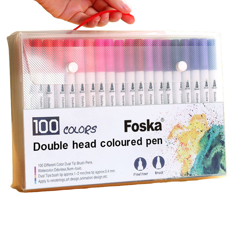 Foska Маркер-четка Brush Pen, 100 цвята - Image 4