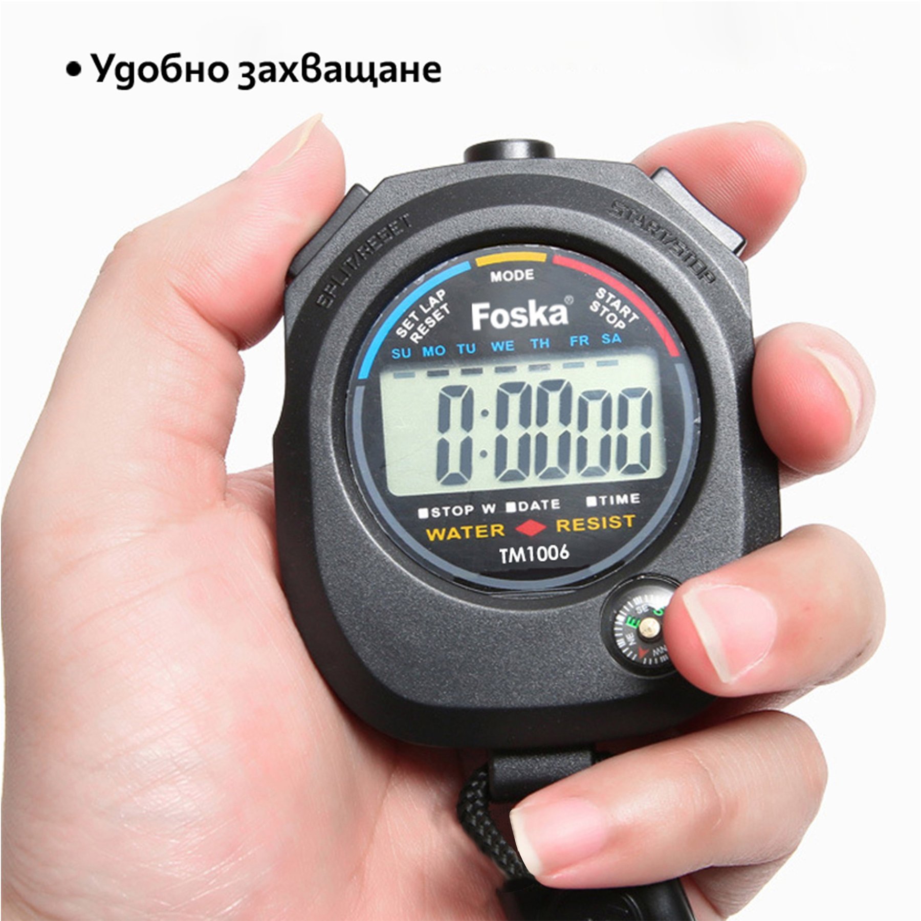 Foska Хронометър, водоустойчив, с будилник - Image 4