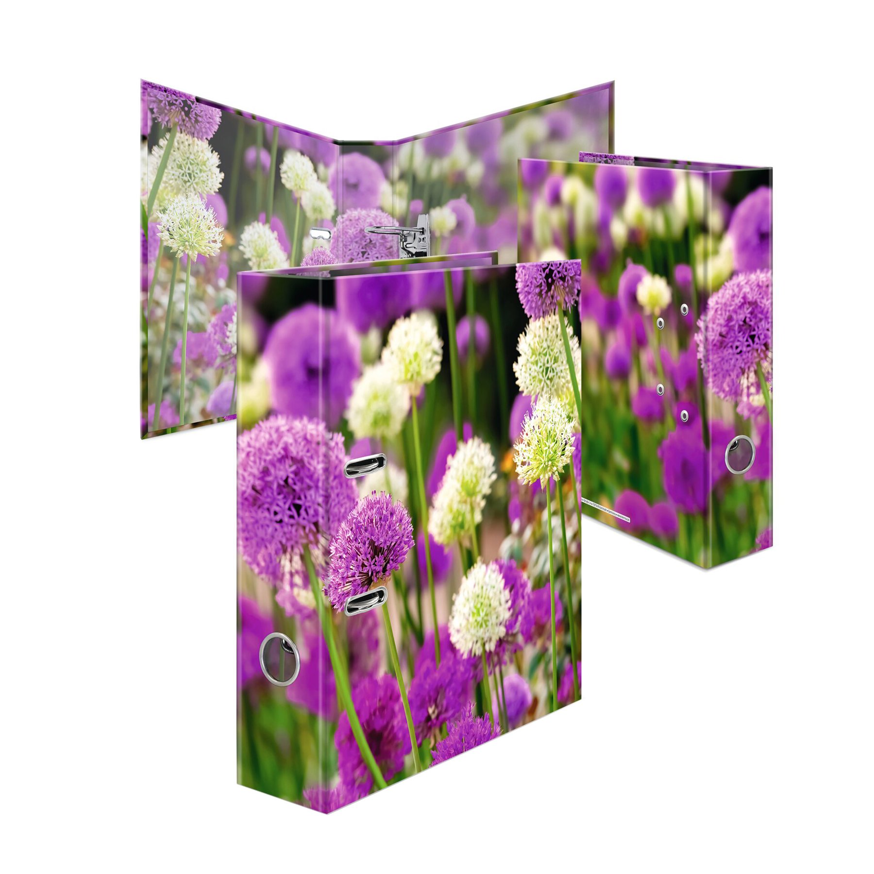 Herma Класьор Flowers, 7 cm, на лилави цветя - Image 4