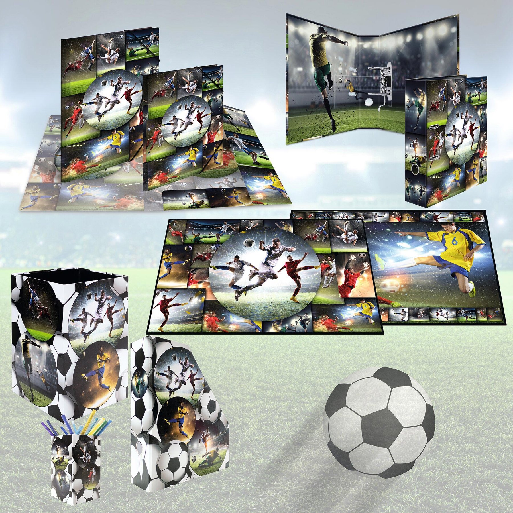 Herma Папка Football, картонена, с ластик, A4 - Image 5