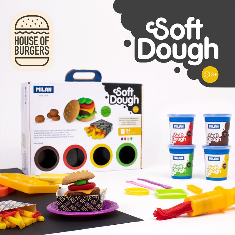 Milan Тесто за моделиране Soft Dough - Комплект Бургери - Image 5