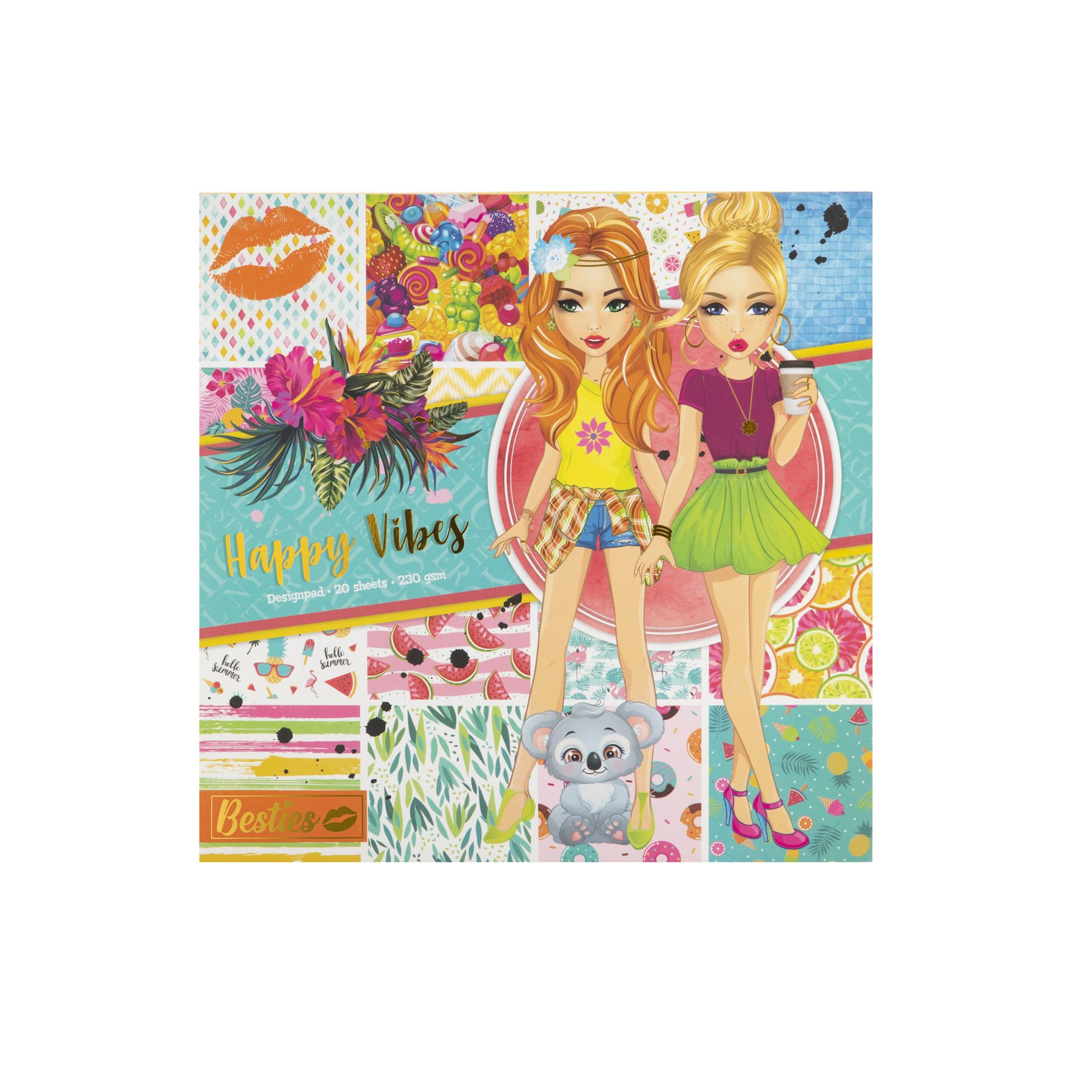 Moxy Блок дизайнерска хартия Happy Vibes