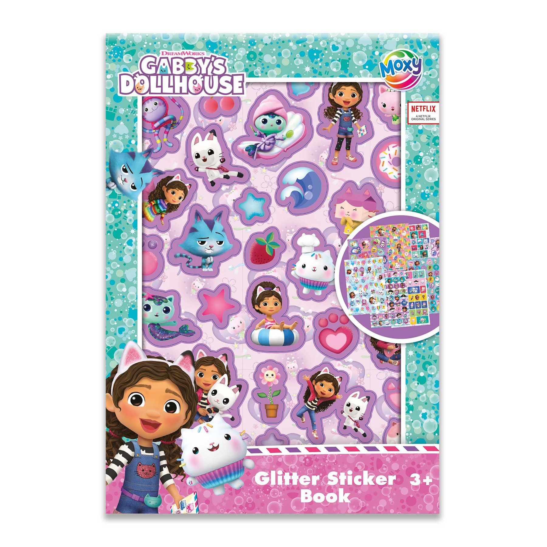 Moxy Книжка със стикери Gabby's Dollhouse