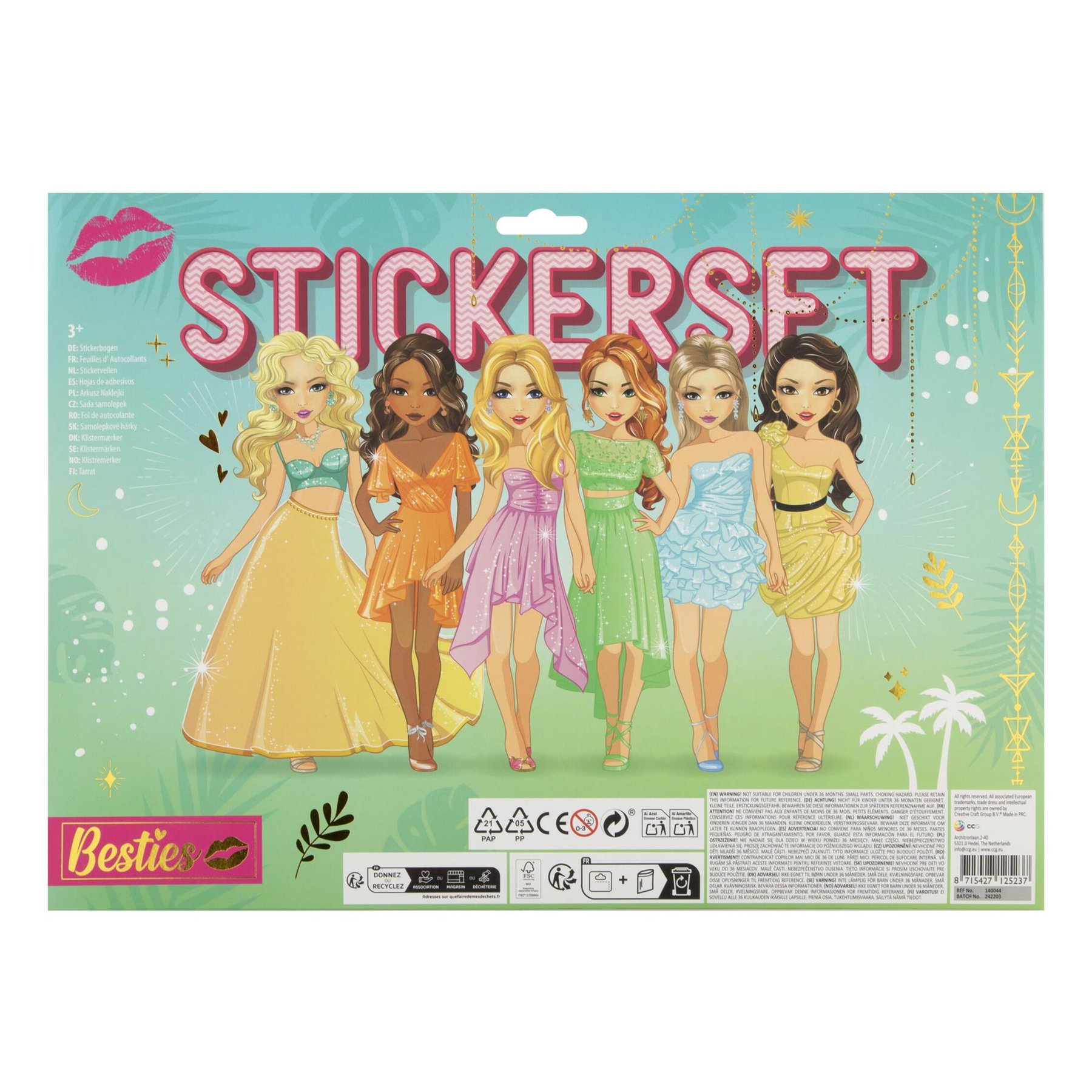 Moxy Комплект обемни стикери и перли Besties - Image 2