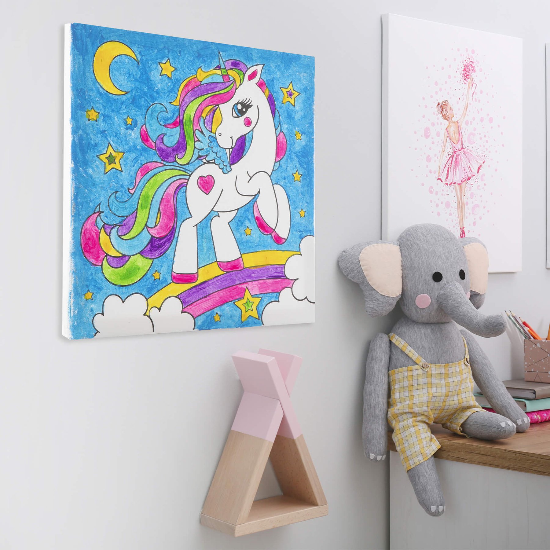 Moxy Комплект рисуване по номера Еднорог, с 6 бои и 2 четки - Image 5