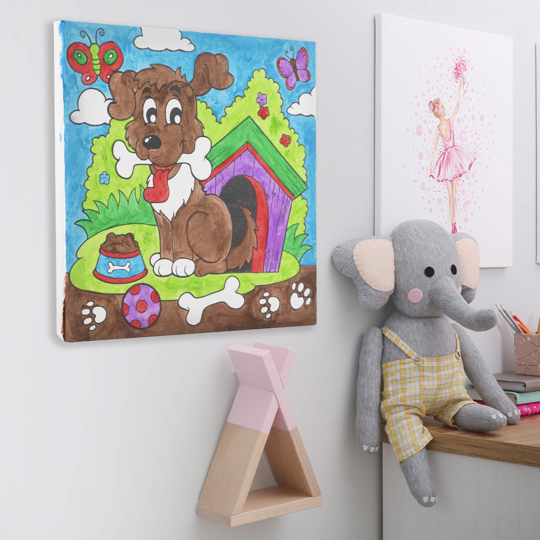 Moxy Комплект рисуване по номера Куче, с 6 бои и 2 четки - Image 5