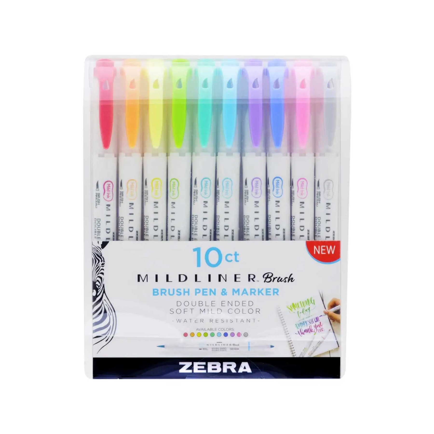 Zebra Маркер-четка Mildliner Brush&Marker Fluorescent