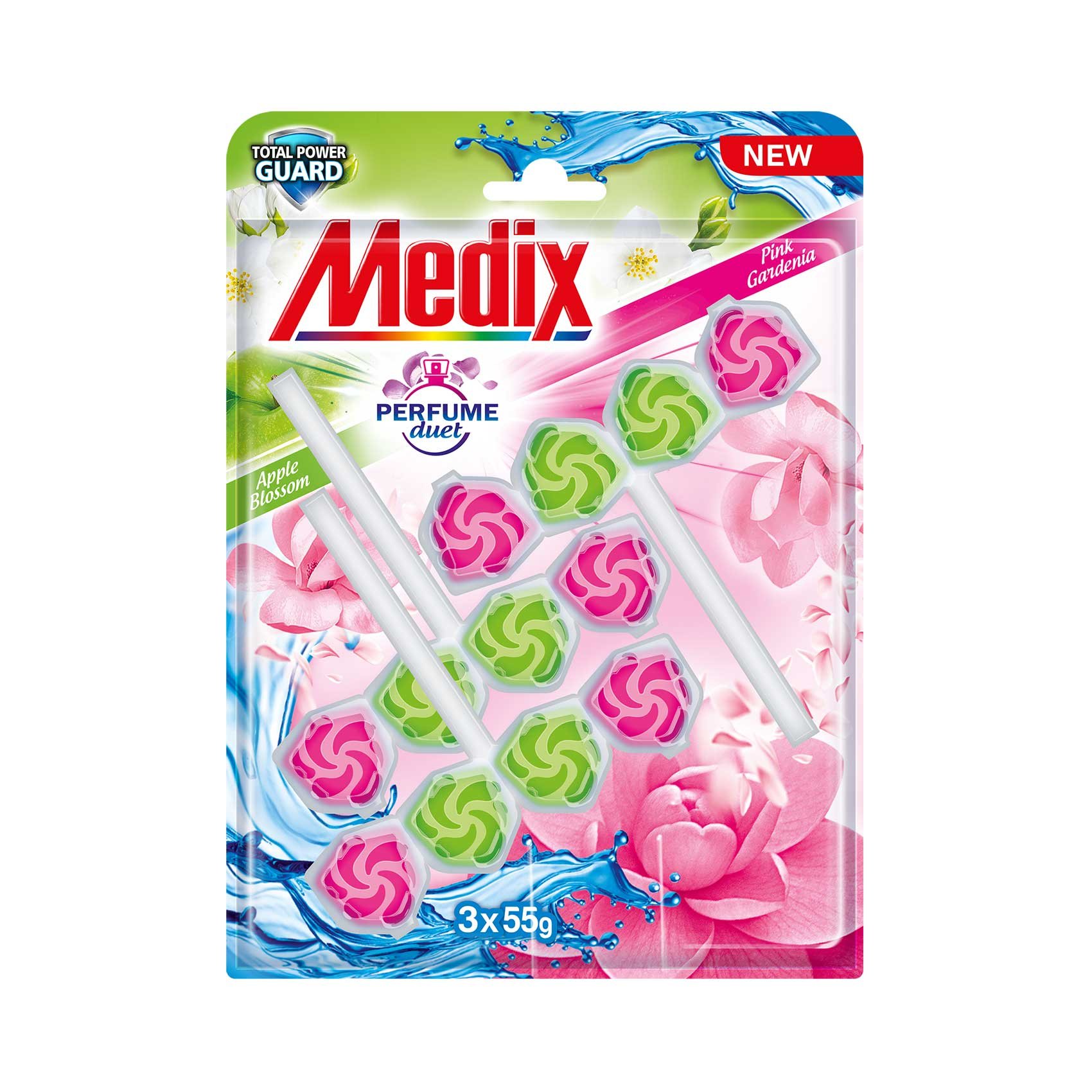 Ароматизатор за тоалетна Medix Perfume Duet Apple & Pink
