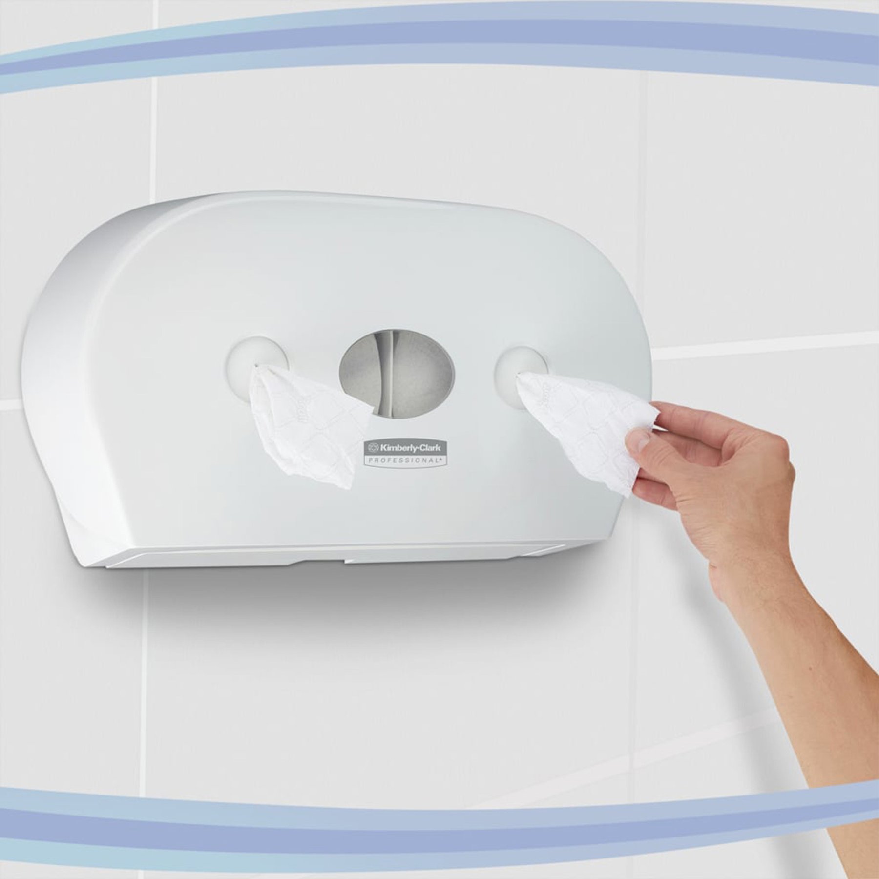 Диспенсър за тоалетна хартия Kimberly-Clark Aquarius 7186 Centrefeed, бял, 46.4 х 13.3 х 27.4 cm - Image 5