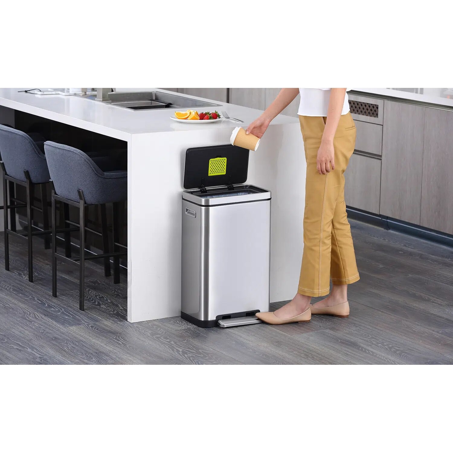 Кош за отпадъци Eko X-Cube, с педал, 30 L - Image 5