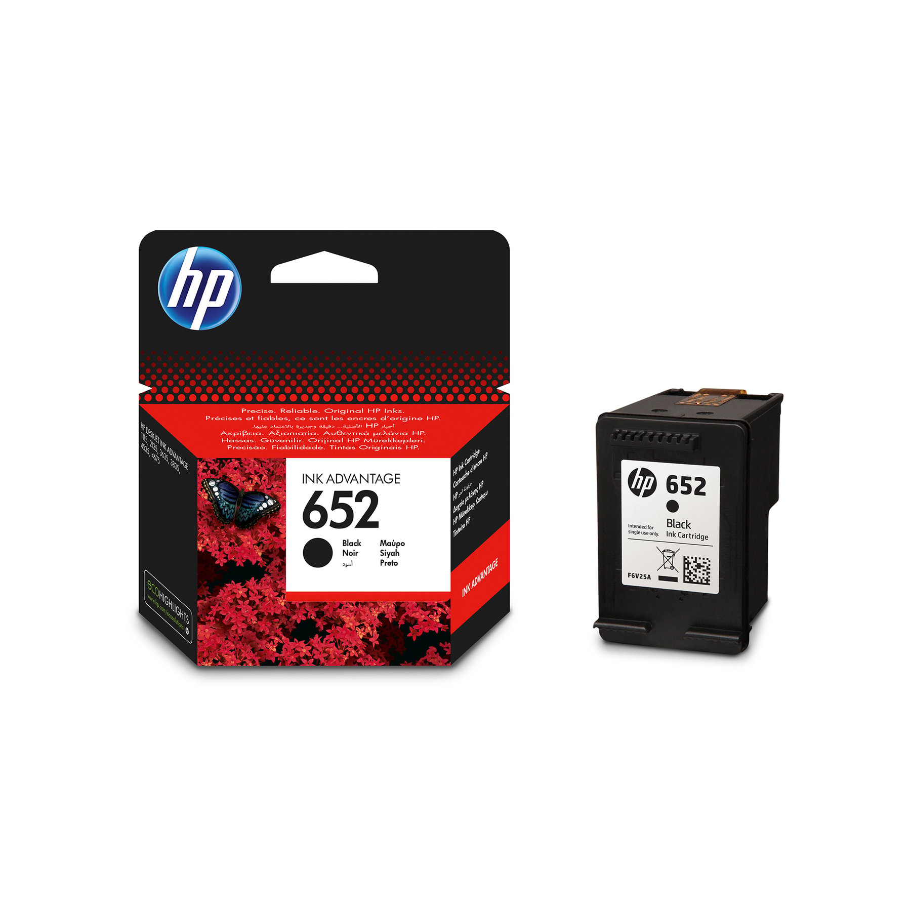 Оригинален патрон HP F6V25AE, NO652, 360 страници/5%, Black - Image 6