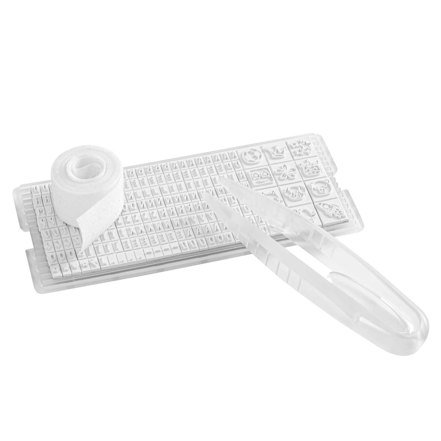 Печат за текстил Marky, с комплект за нареждане на кирилица, син - Image 6