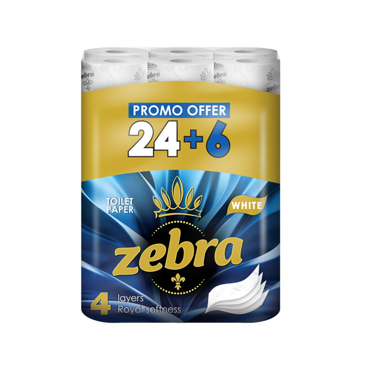 Тоалетна хартия Zebra White