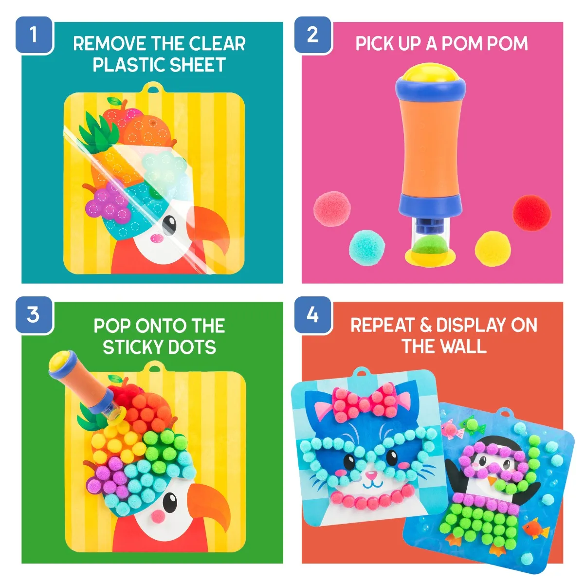 Learning Resources Творчески комплект с помпони, животински превъплъщения - Image 5