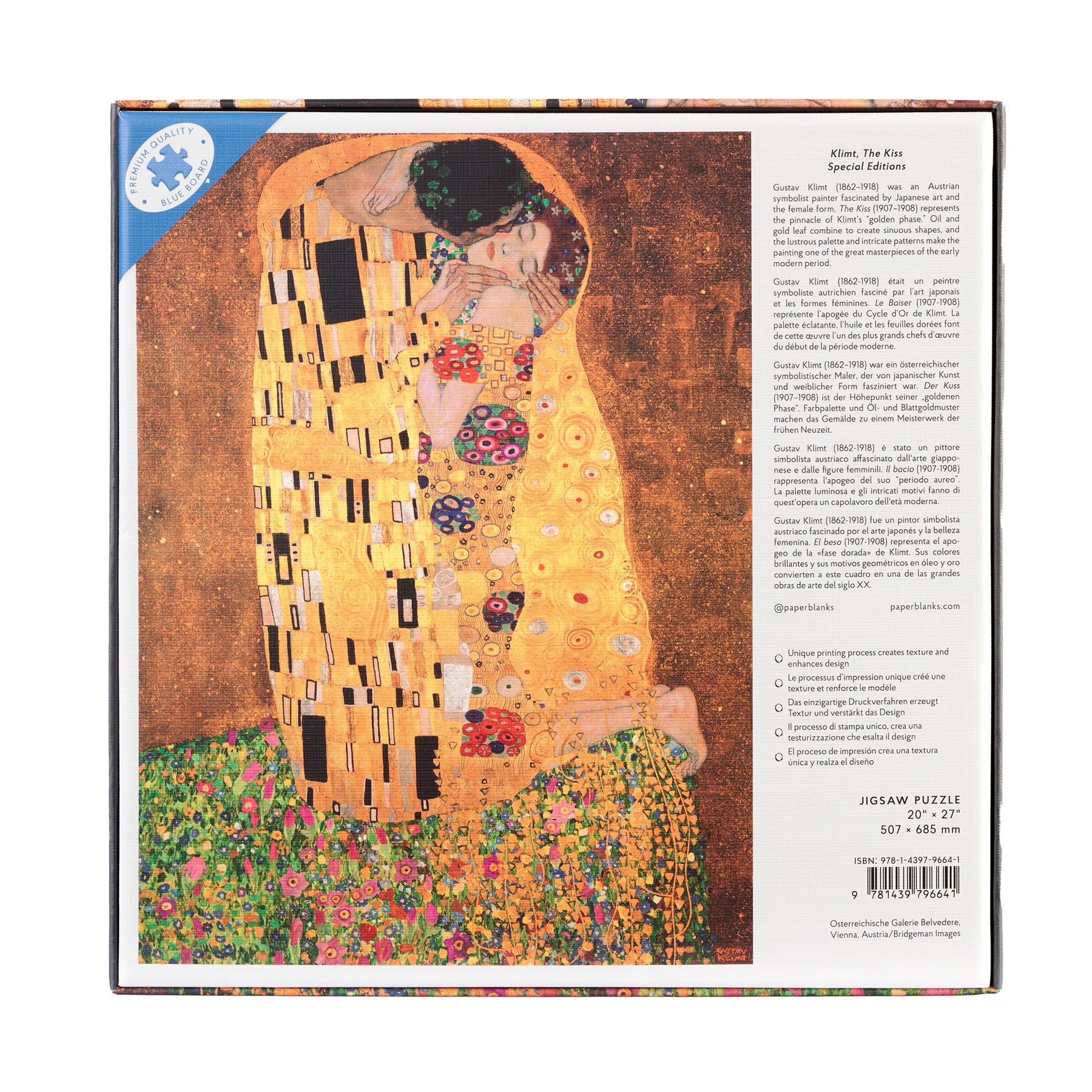 Paperblanks Пъзел Gustav Klimt The Kiss, 1000 части - Image 3